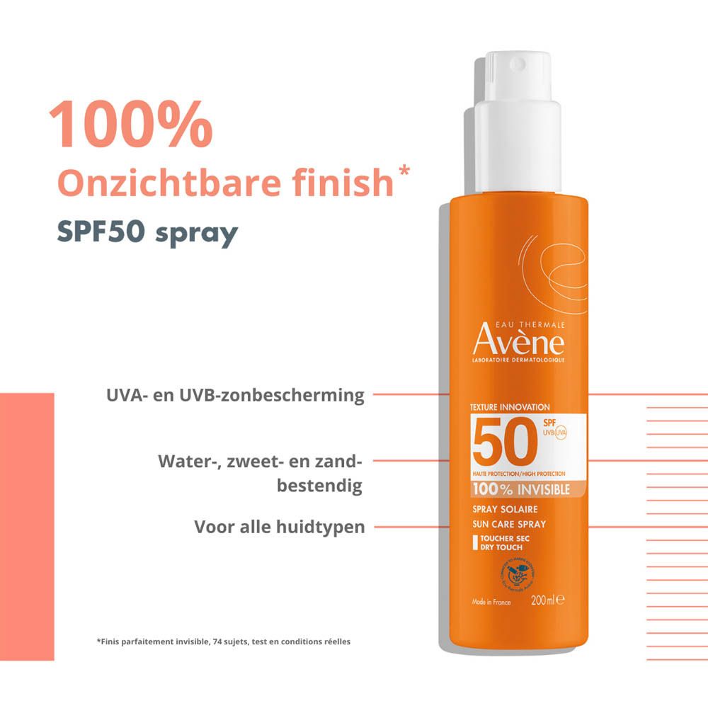 Avène Zonnebrandspray 100% Onzichtbaar SPF50