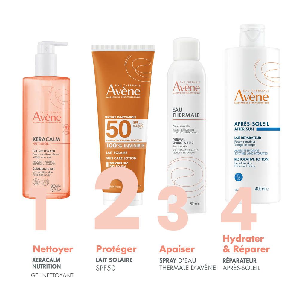 Avène Solaire Lait 100 % invisible SPF50 | Très Haute protection | Peau sensible