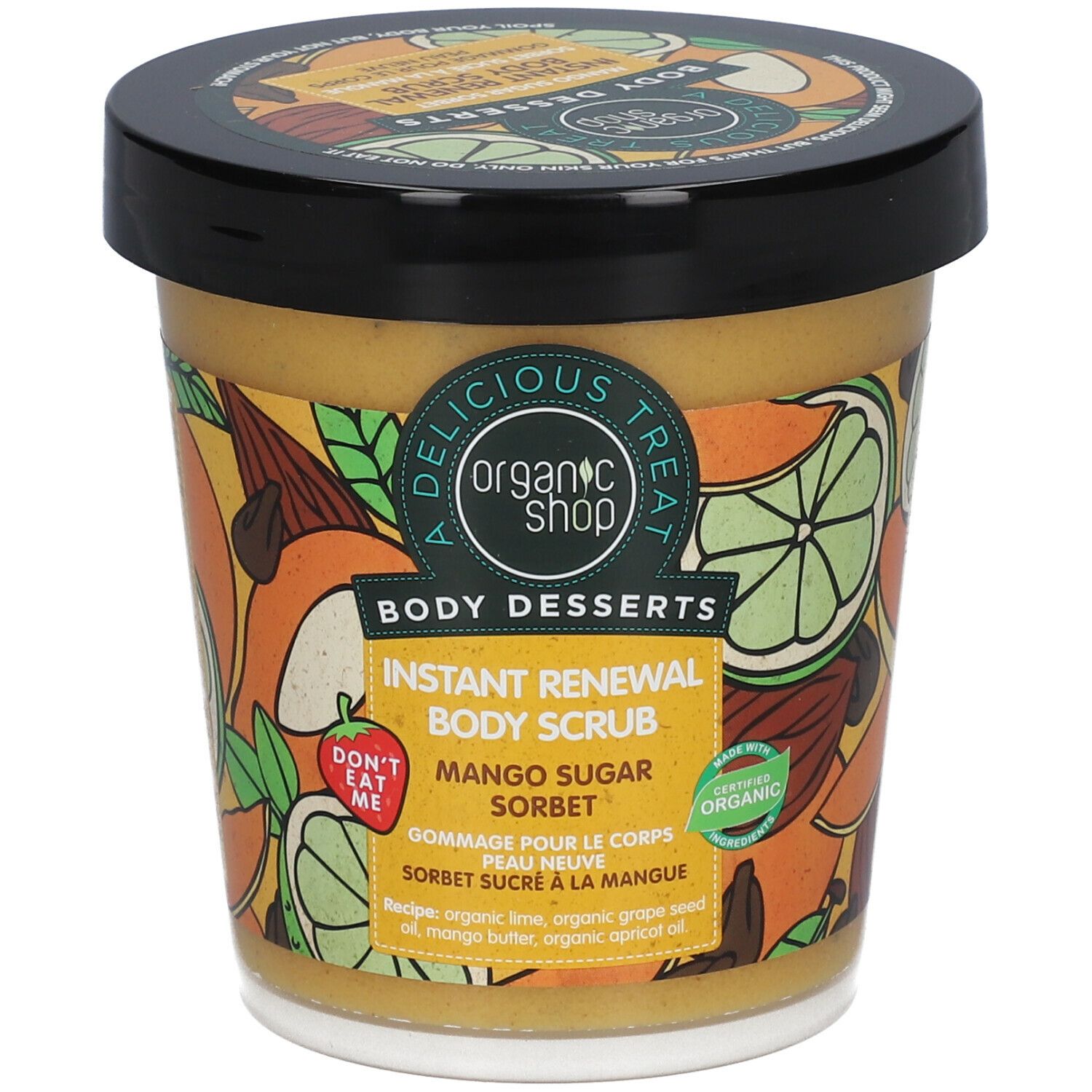 Organic Shop Instant Renewal Body Scrub Body Desserts Mango Sugar Sorbet