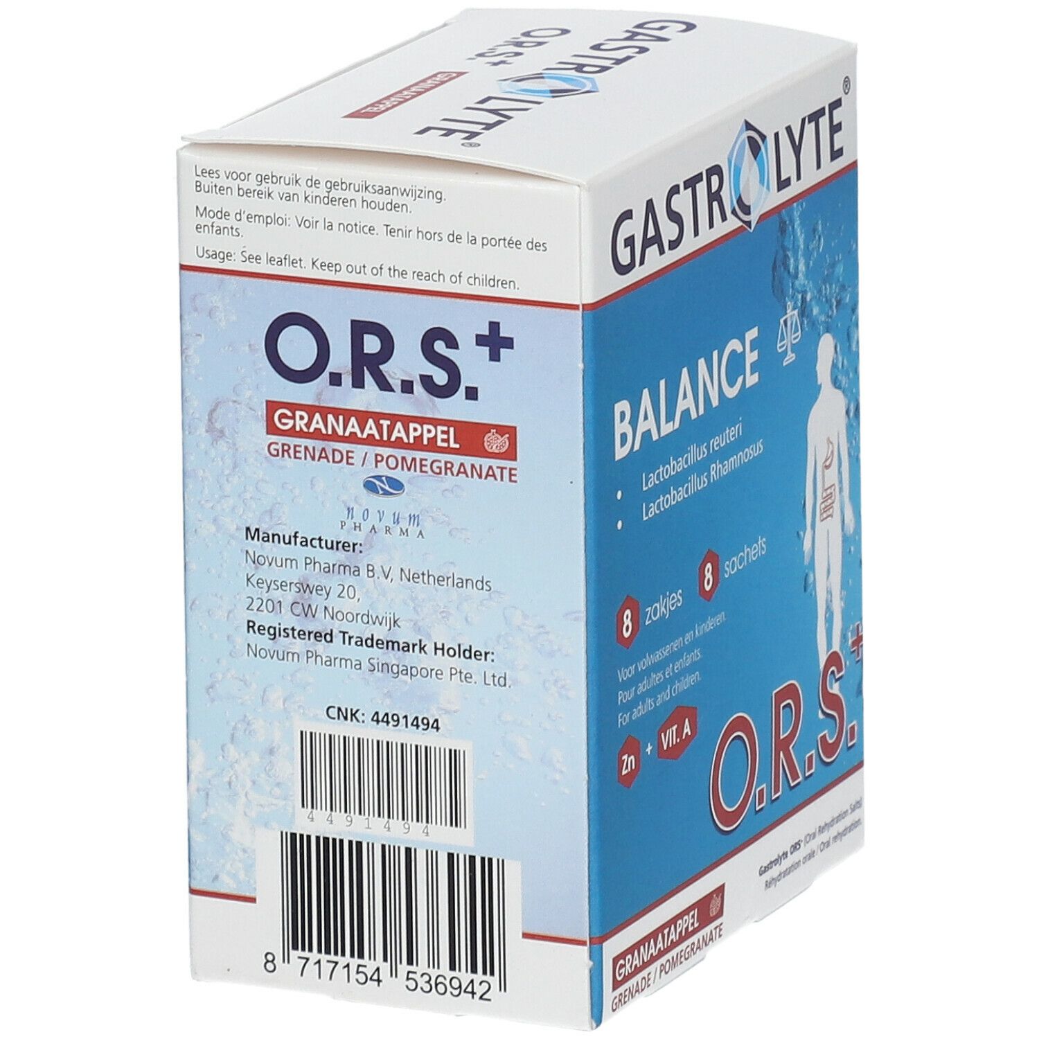 Gastrolyte® O.R.S.+ Balance Grenade 8 sachets