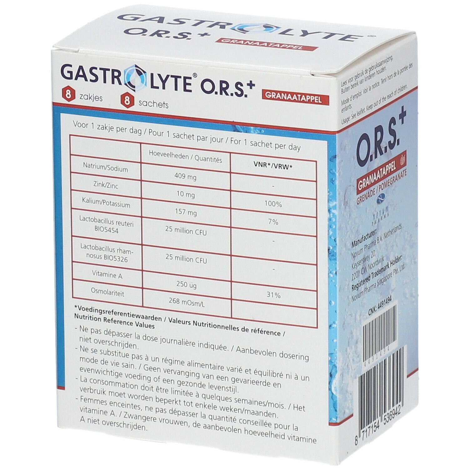 Gastrolyte® O.R.S.+ Balance Grenade 8 sachets