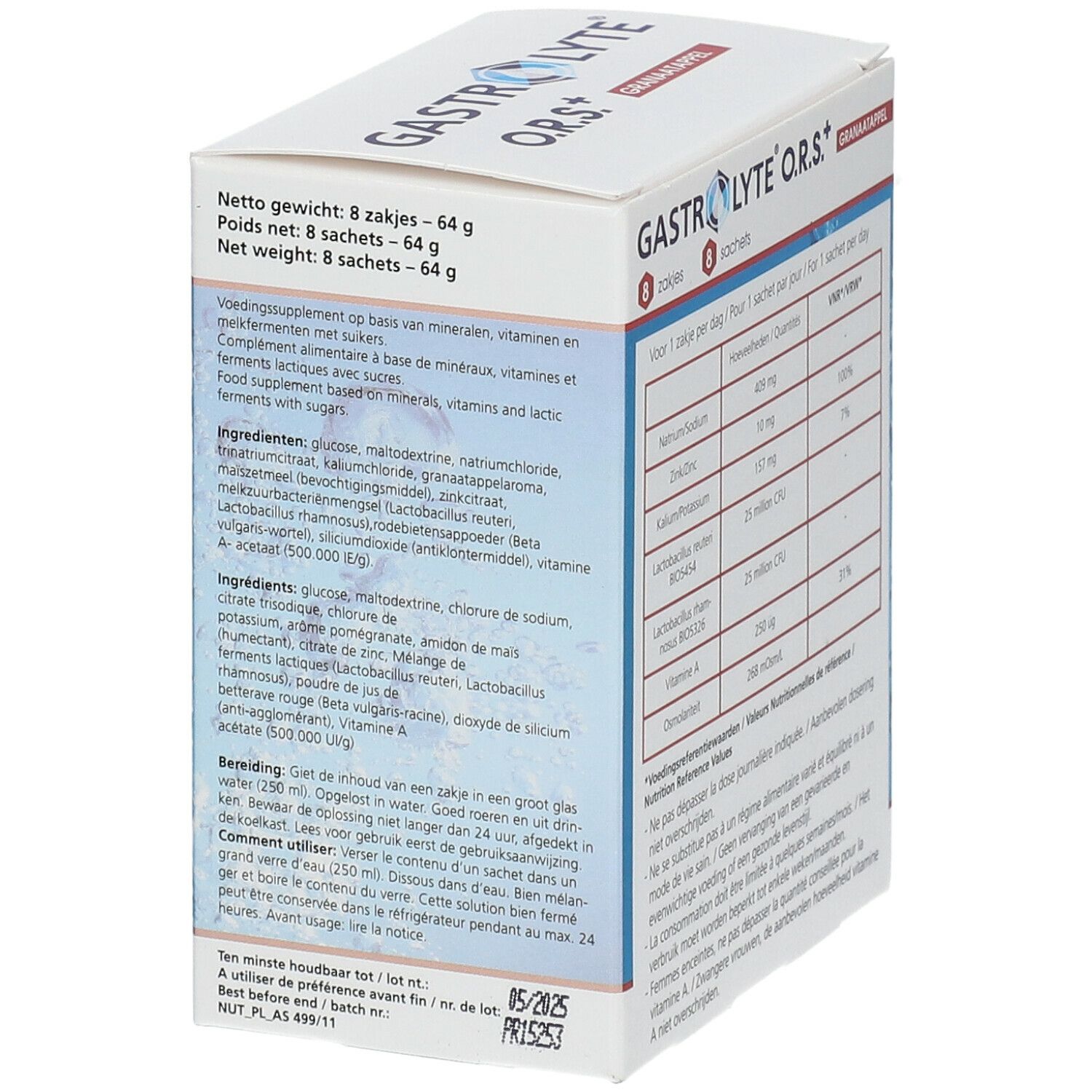 Gastrolyte® O.R.S.+ Balance Grenade 8 sachets