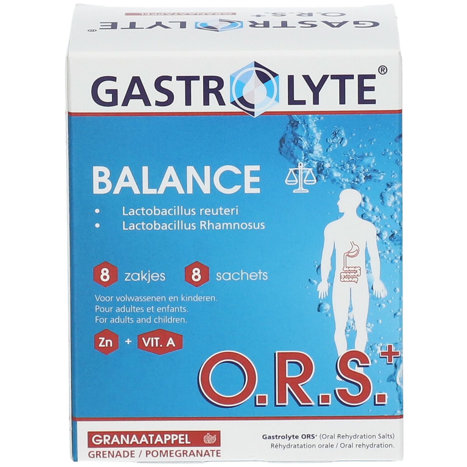 Gastrolyte® O.R.S.+ Balance Grenade 8 sachets