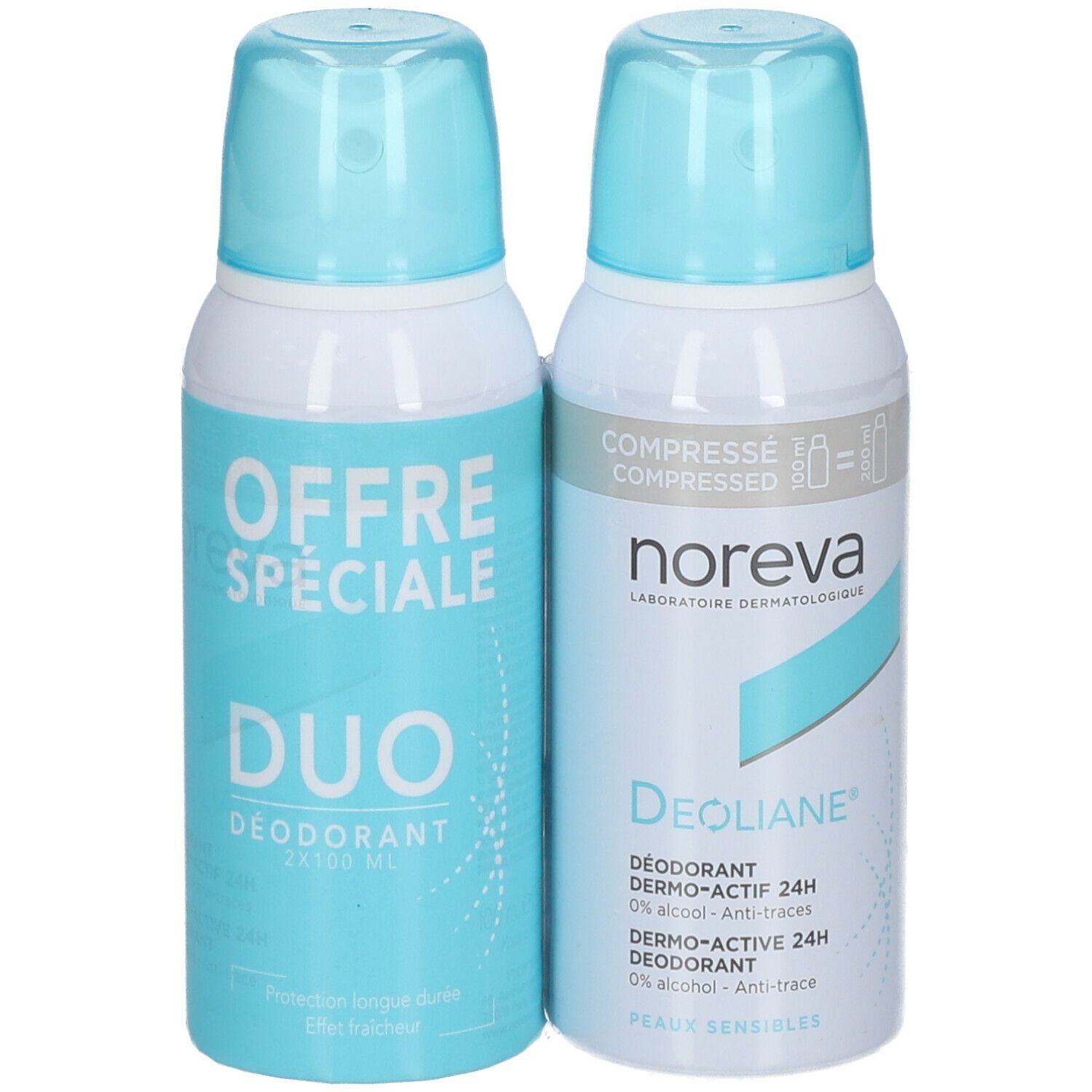 Noreva Deoliane® Déodorant Dermo-Actif 24h Spray DUO
