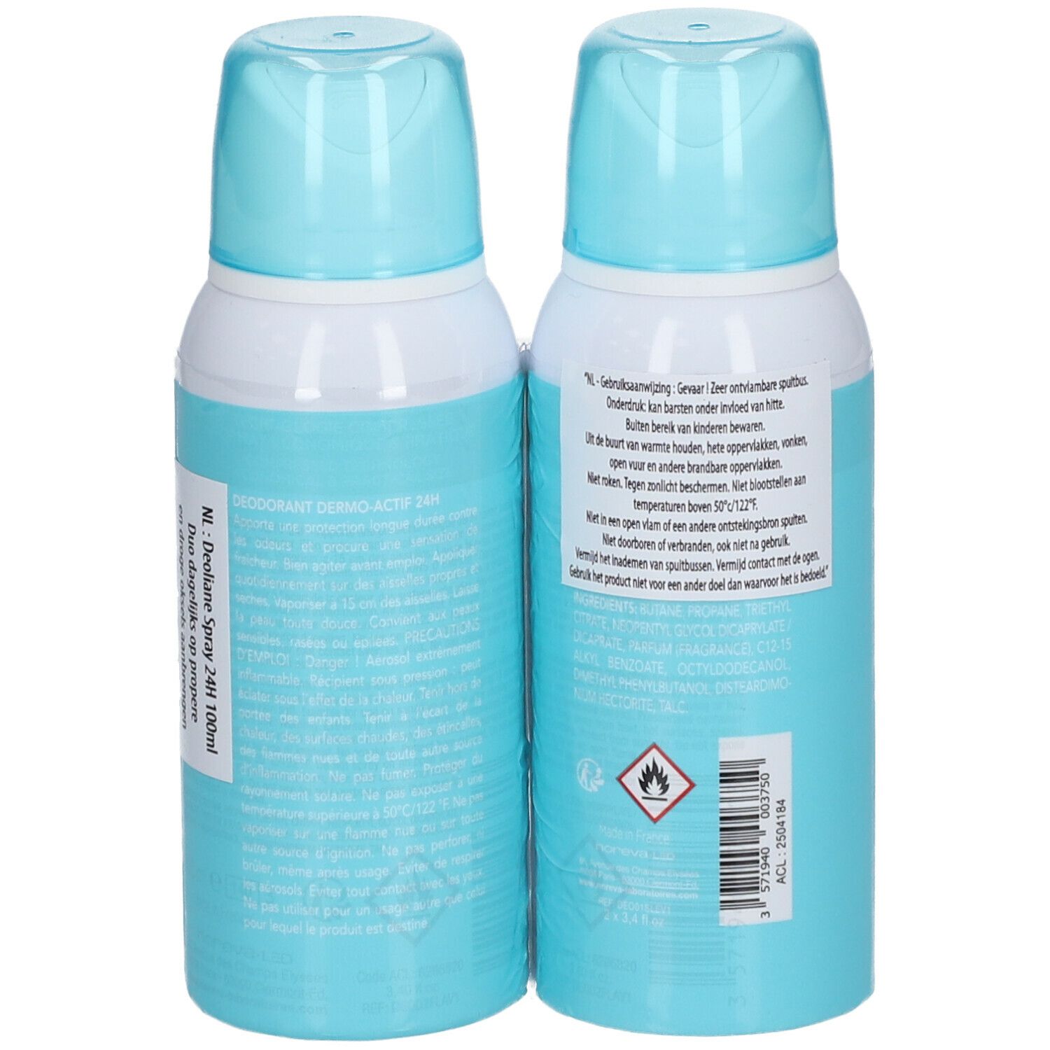 Noreva Deoliane® Déodorant Dermo-Actif 24h Spray DUO