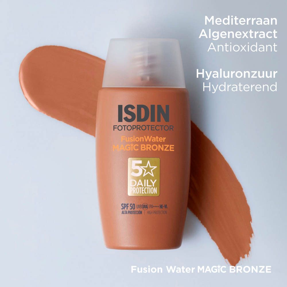 ISDIN Fotoprotector FusionWater Magic Bronze fles. Ingrediënten.