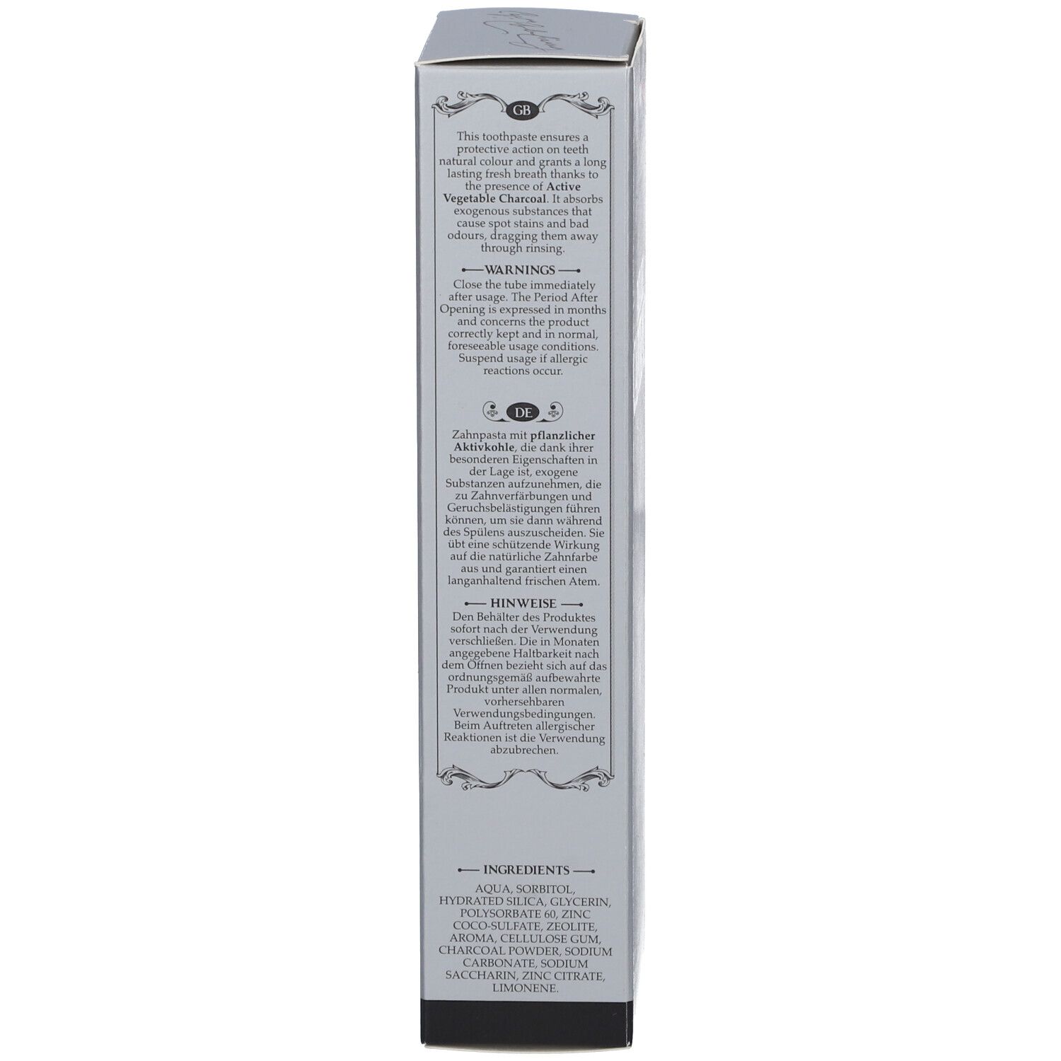 Pasta del Capitano Charcoal Dentifrice