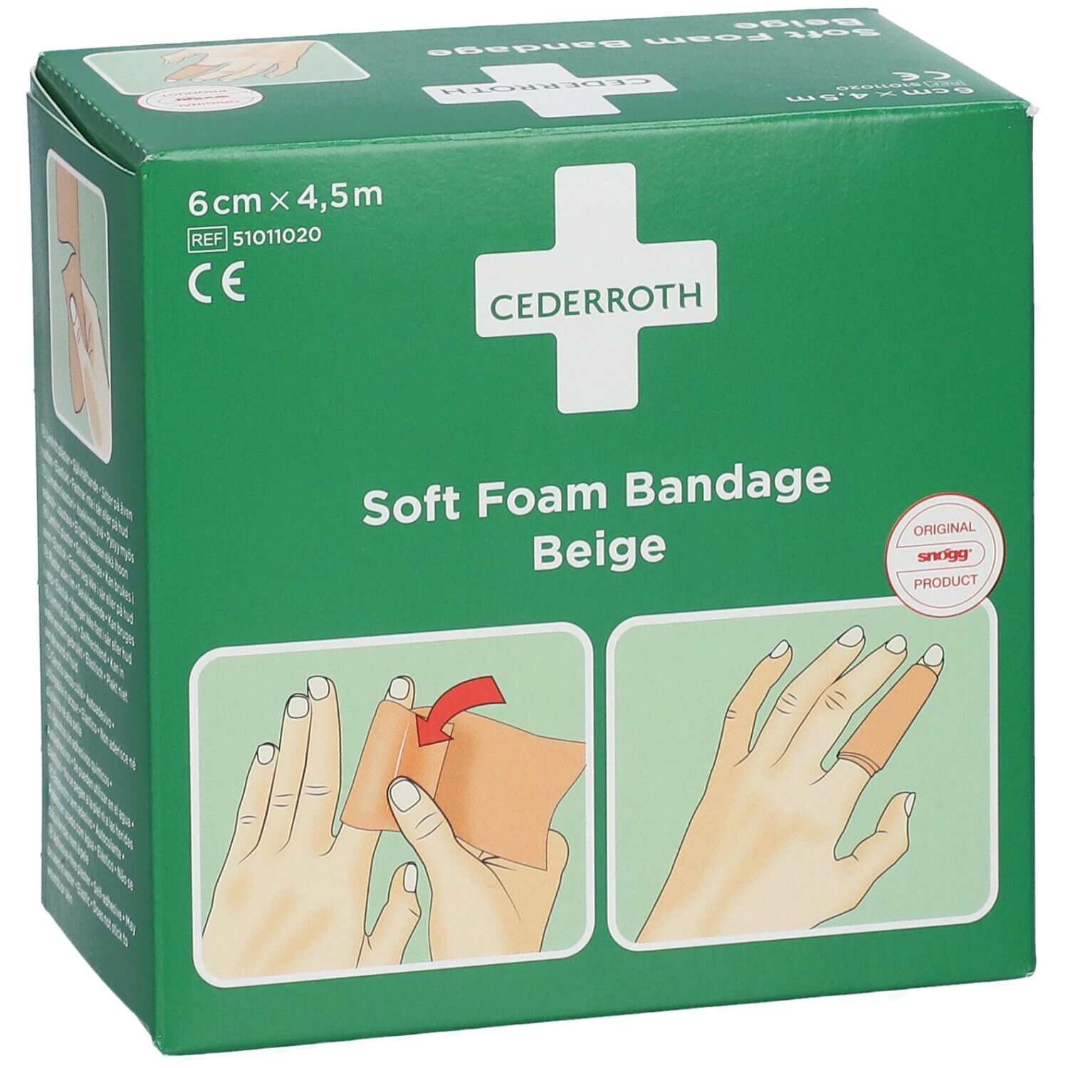 Cederroth Soft Foam Bandage Beige 6 cm x 4,5 m 51011020