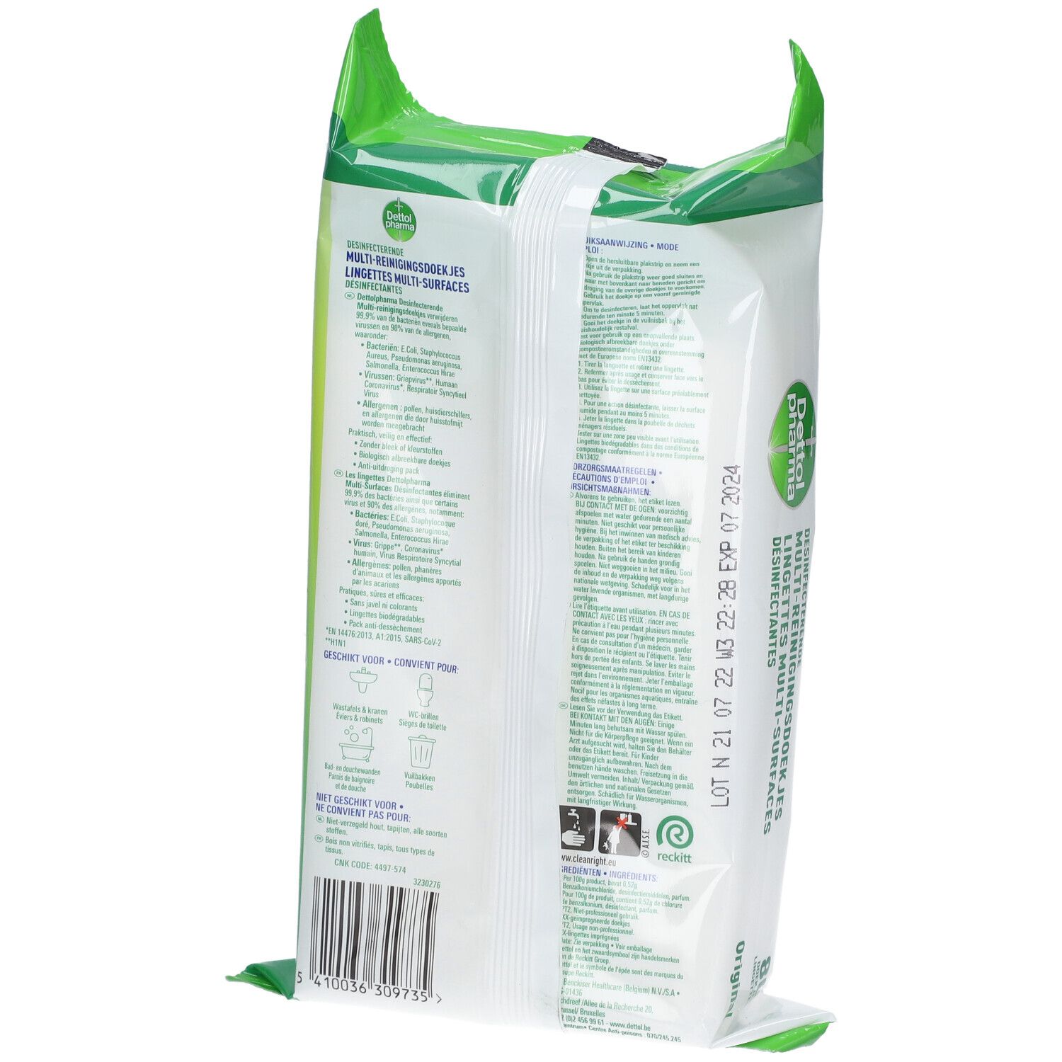 Dettolpharma Desinfecterende Multi-Reinigingsdoekjes Original