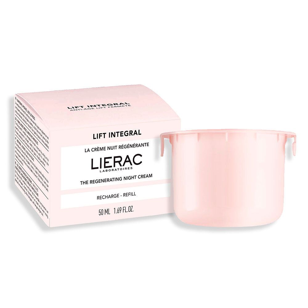 Productverpakking met navulling. Merk LIERAC, naam Lift Integral.