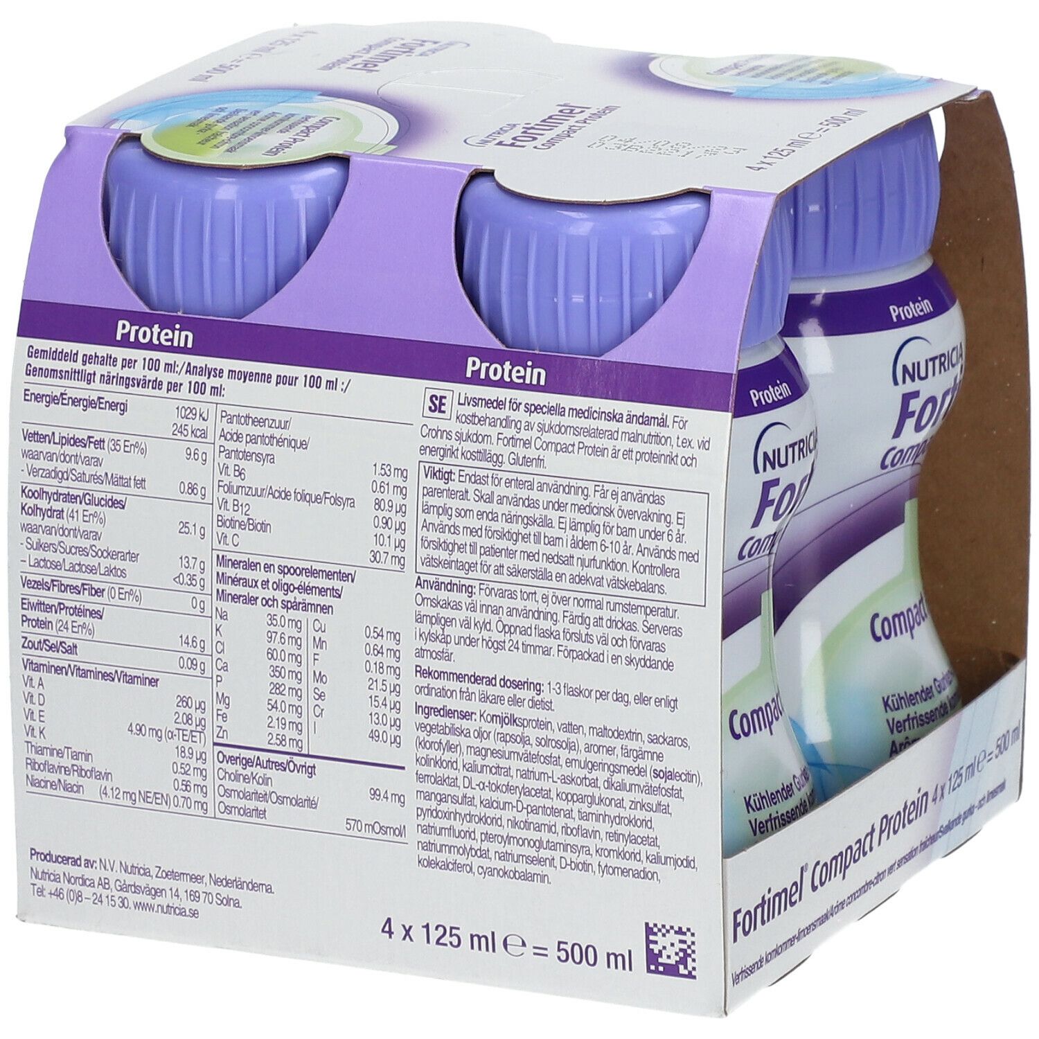 Fortimel® Compact Protein Arôme Concombre - Citron Vert Sensation Fraîcheur