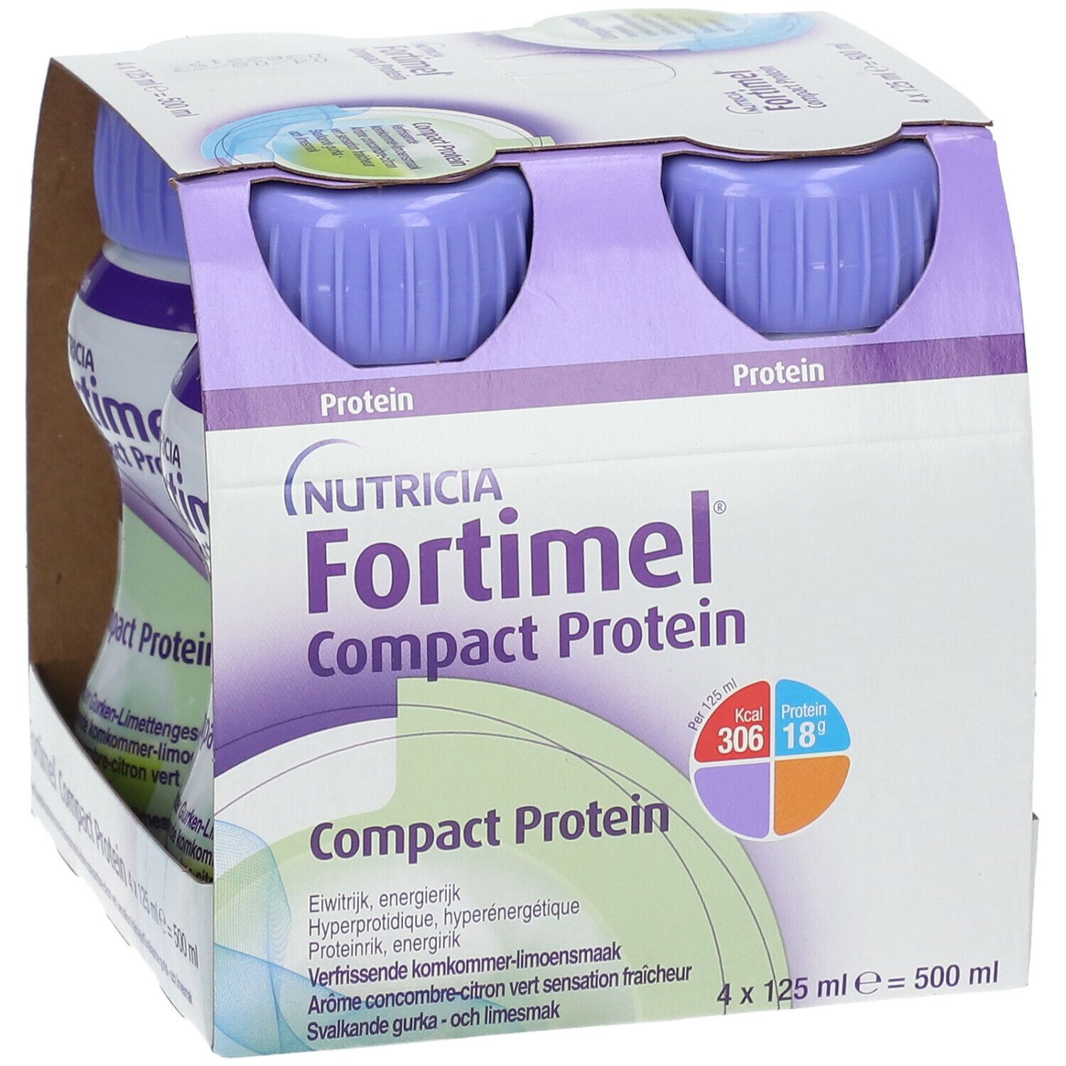 Fortimel® Compact Protein Arôme Concombre - Citron Vert Sensation Fraîcheur