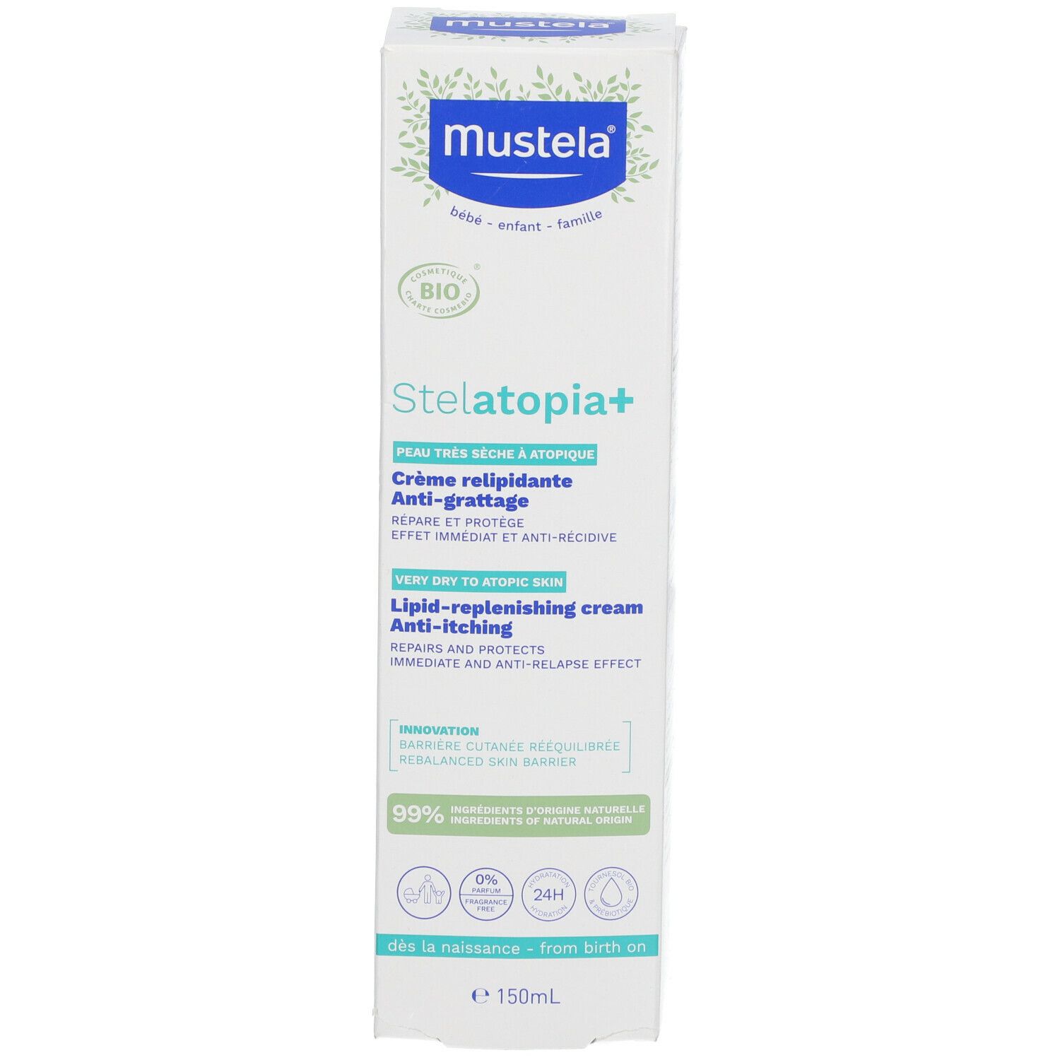 Mustela Stelatopia+ Herstellende Anti-Jeuk Crème Zeer Droge tot Atopische Huid Bio