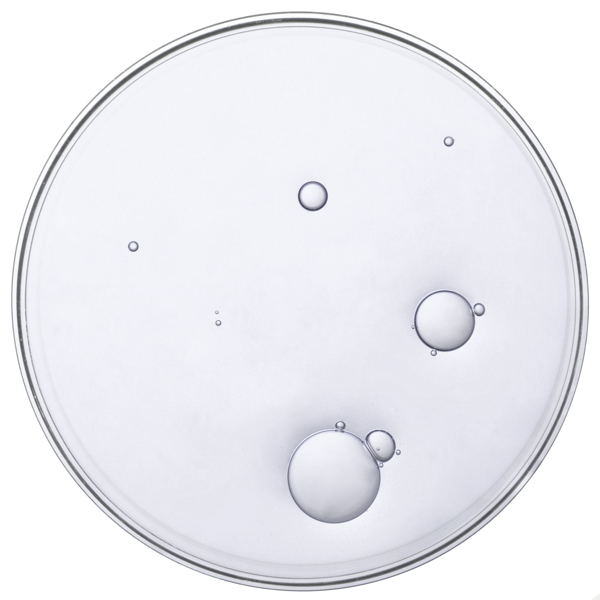 Liquide dans une plaque de verre.