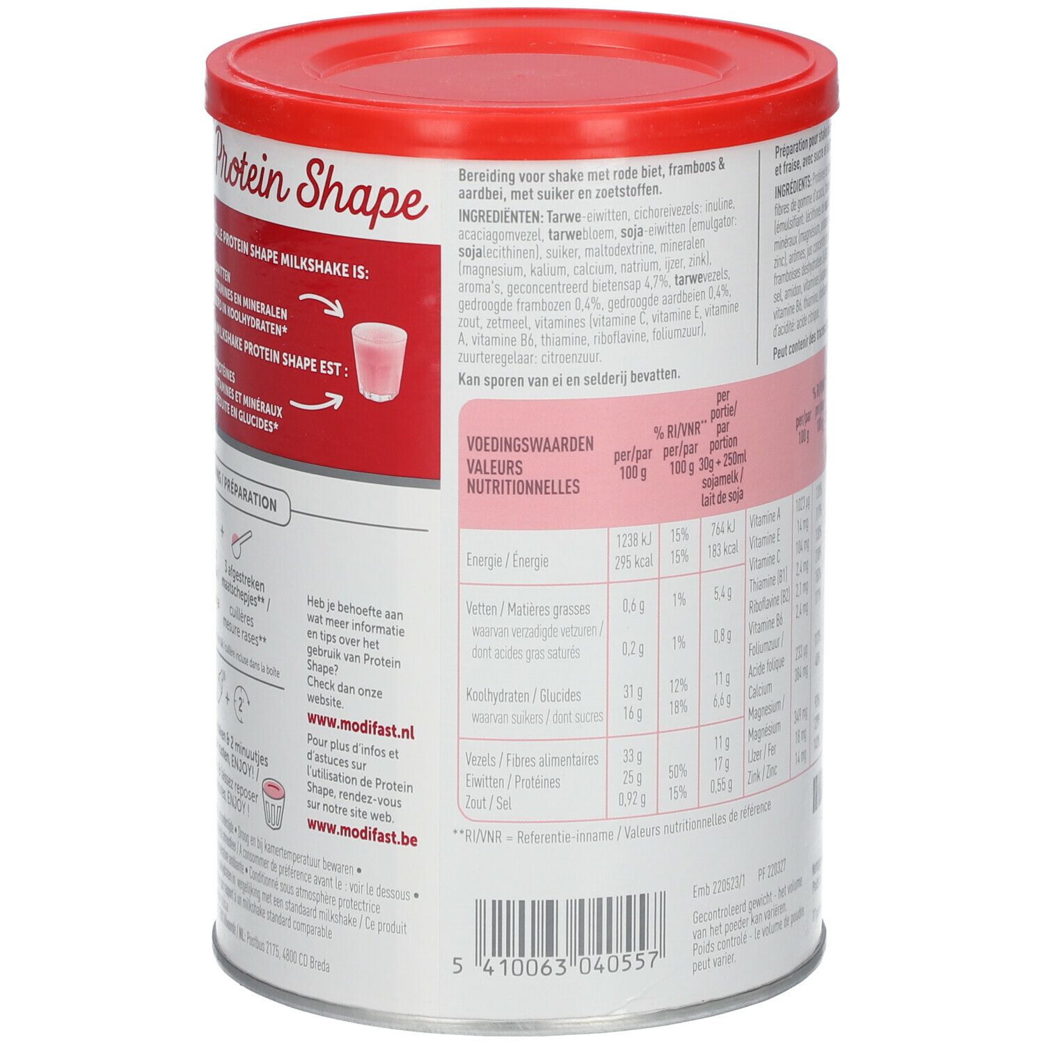 Modifast® Protein Shape Milkshake Fruits Rouges - Betterave