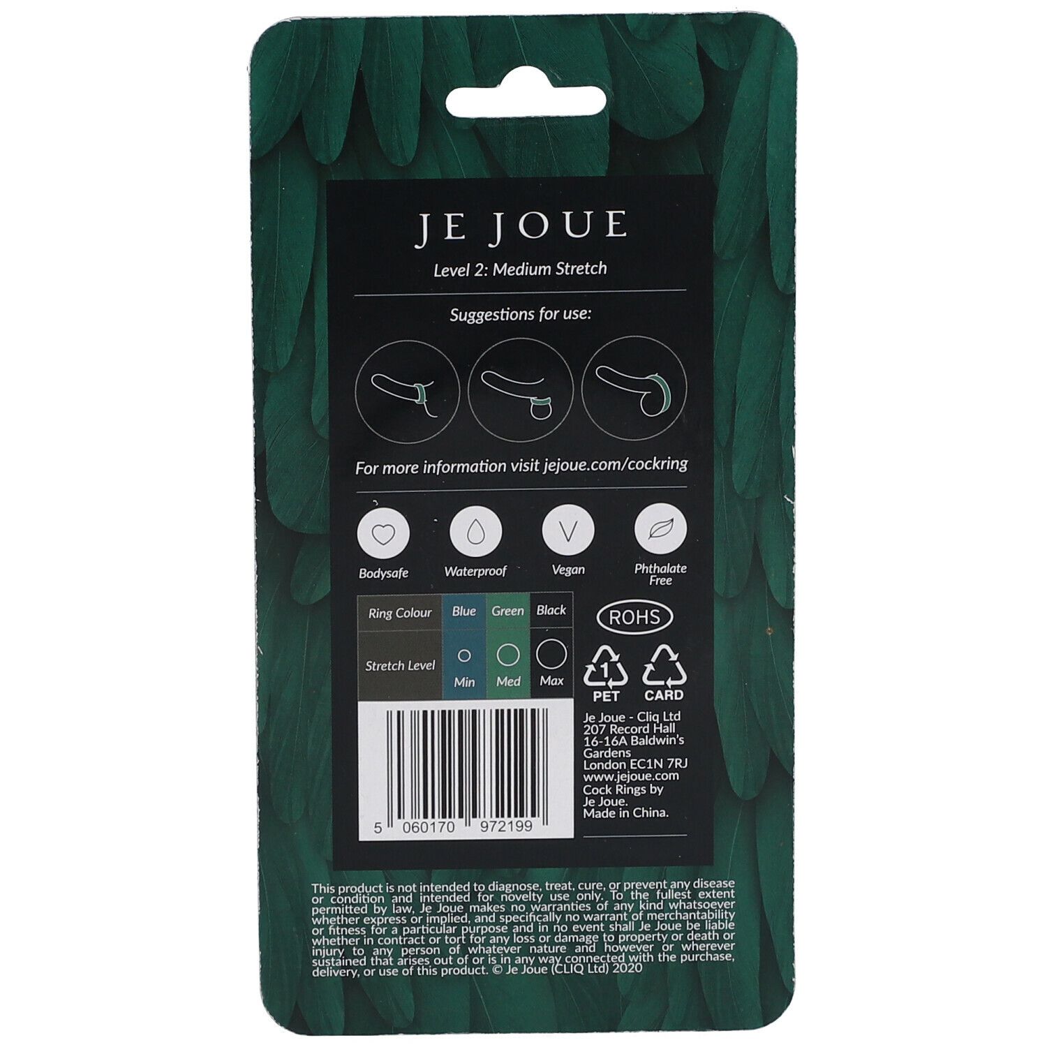 Je Joue Silicone Cock Ring Level 2 Medium Stretch