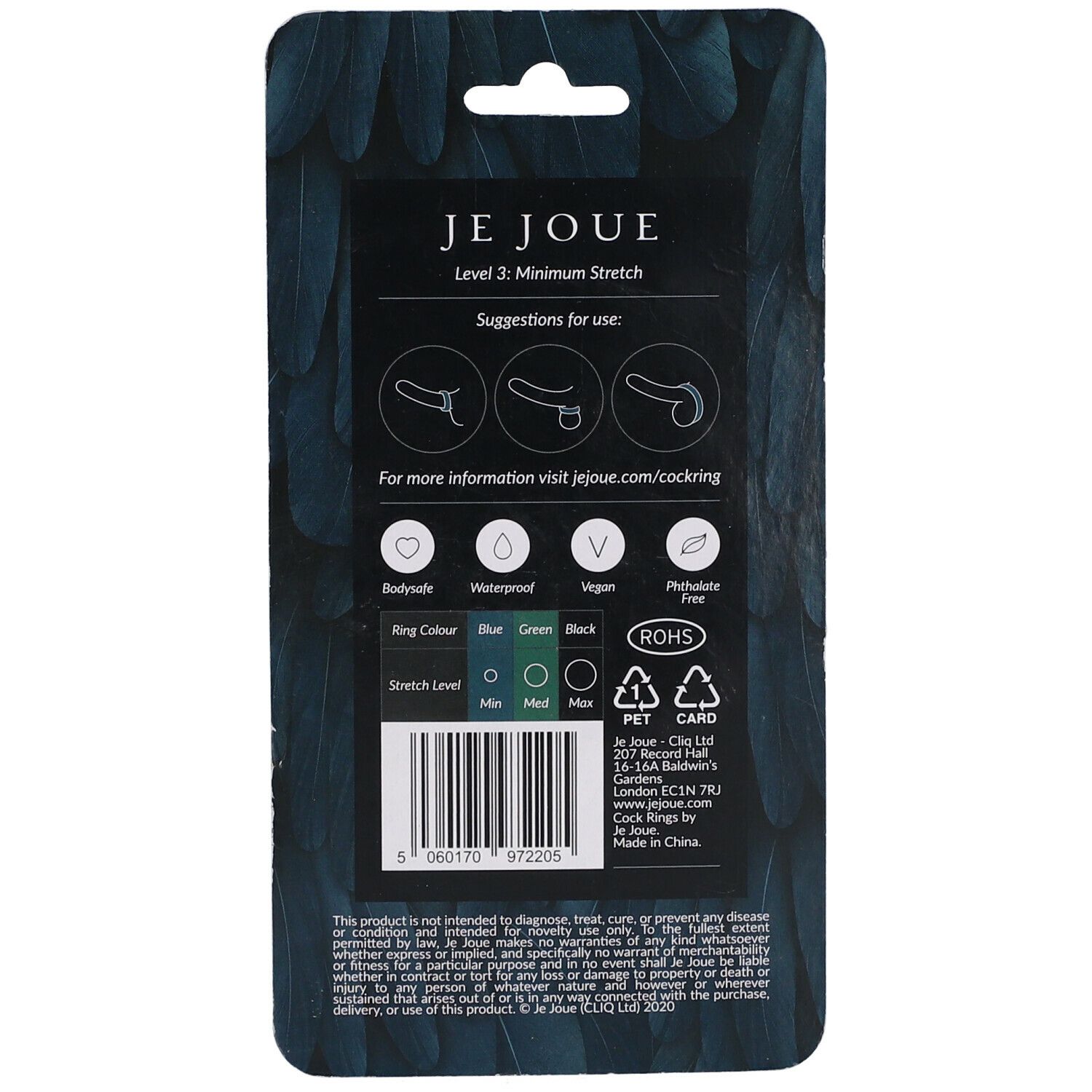 Je Joue Silicone Cock Ring Level 3 Minimum Stretch