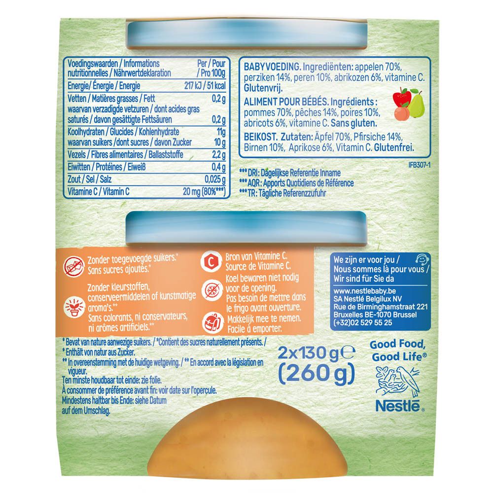 Nestlé Baby Fruit Compote Pomme Poire Pêche