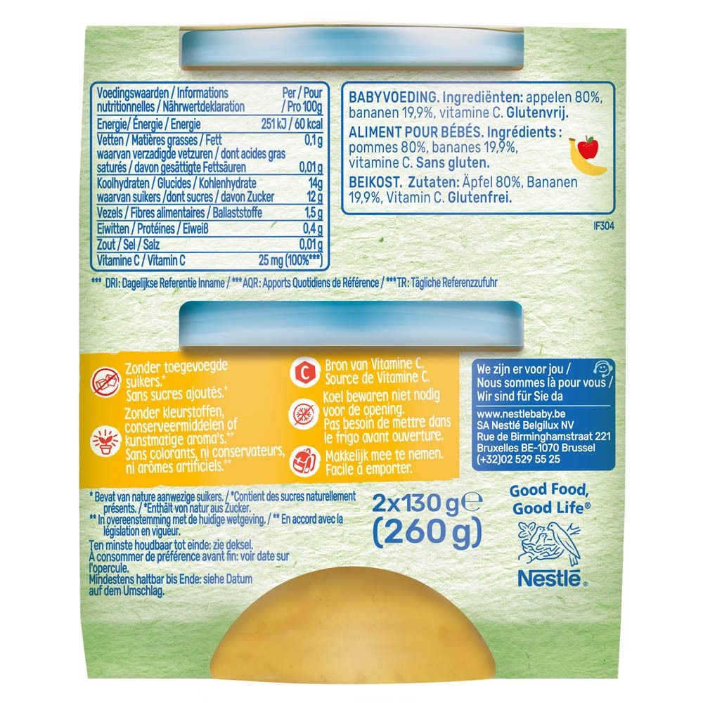 Nestlé® Baby Fruit Compote Pomme-Banane