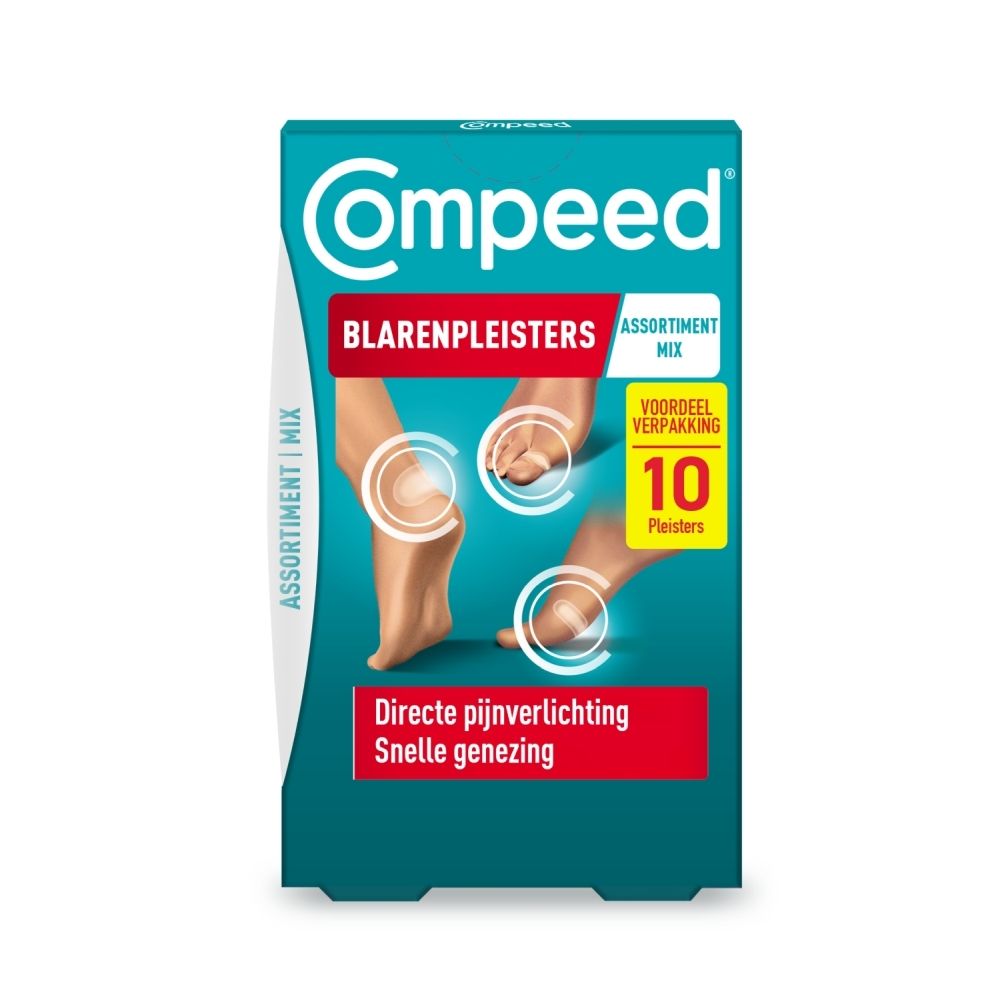 Compeed Blarenpleisters. Verpakking. Onmiddellijke verlichting, snelle genezing.