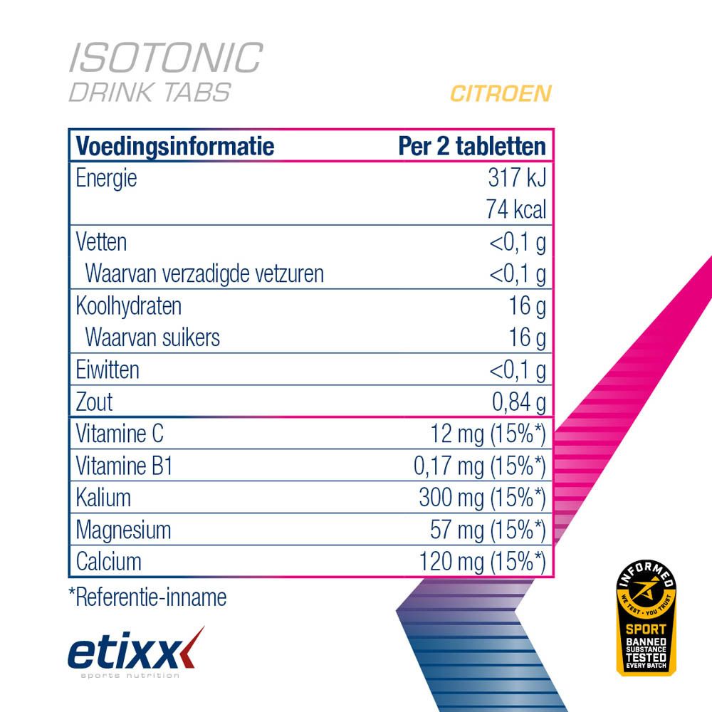 Etixx Isotonic Drink Tabs Lemon