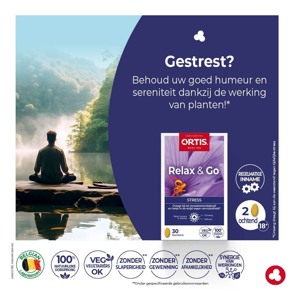 Ortis Relax & Go: Man mediteert aan meer om stress te beheersen.