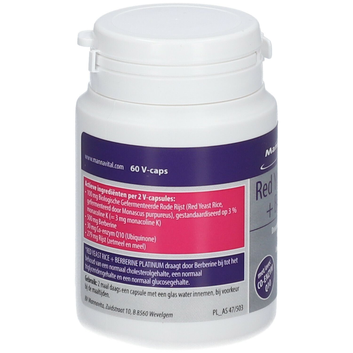 Mannavital Red Yeast Rice + Berberine Platinum