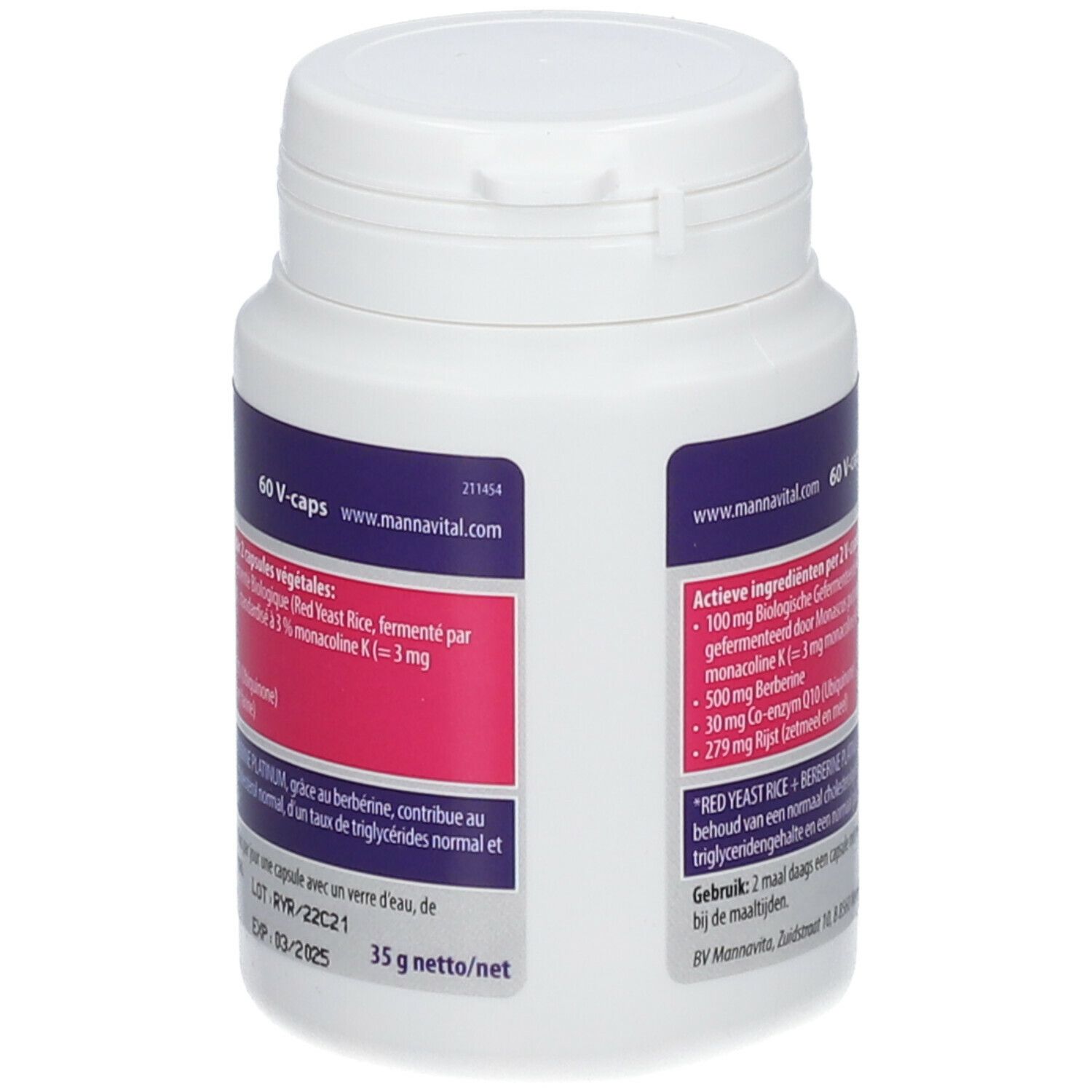 Mannavital Red Yeast Rice + Berberine Platinum