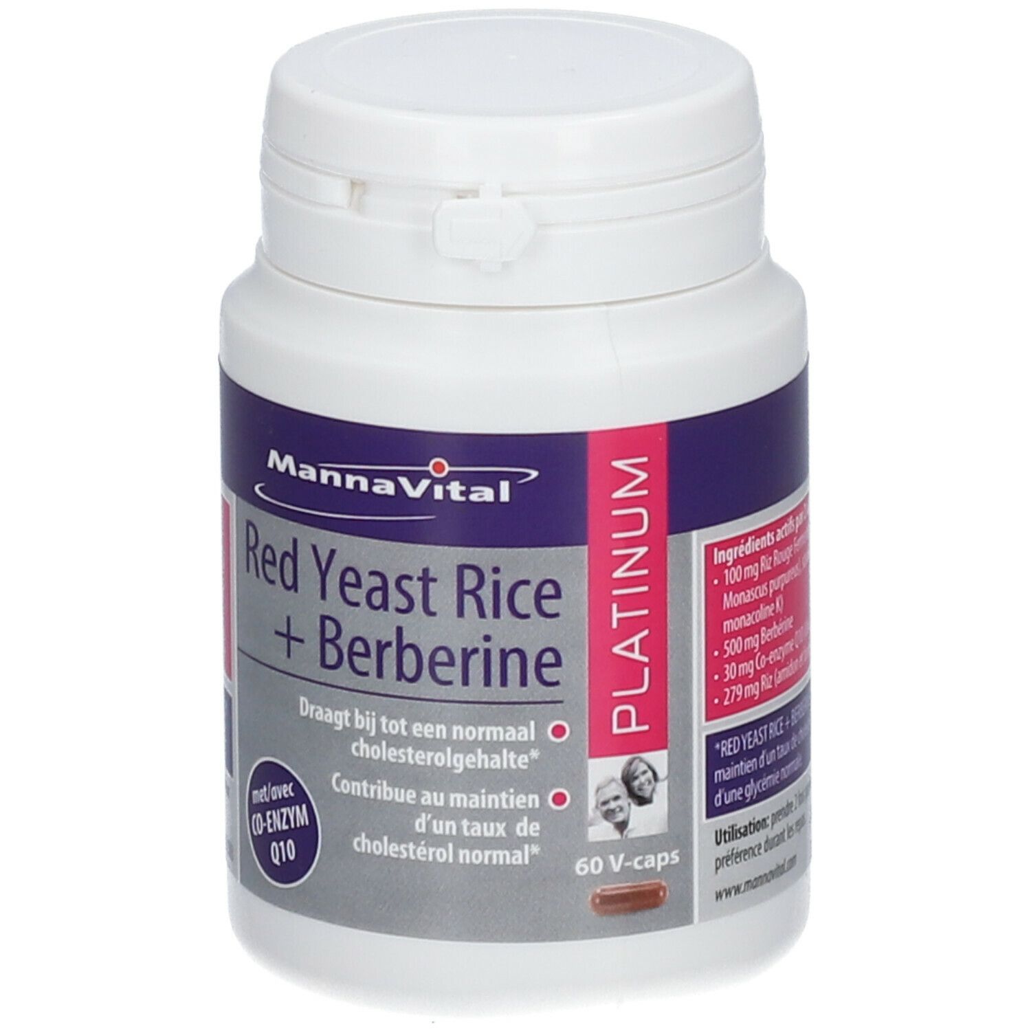 Mannavital Red Yeast Rice + Berberine Platinum