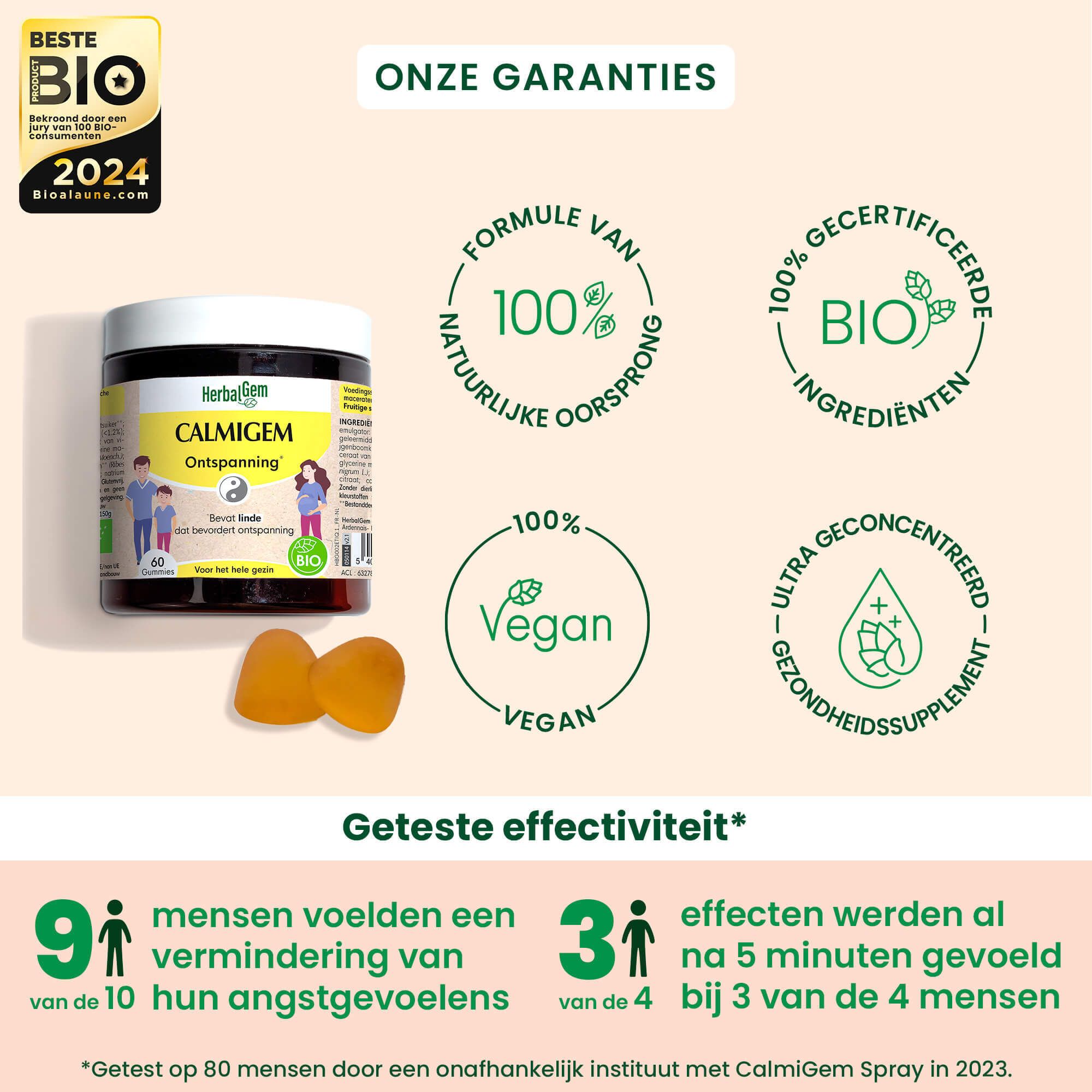 Bio-certificering. 100% natuurlijke ingrediënten. Vegan. Ultra-geconcentreerd. Geteste effectiviteit.