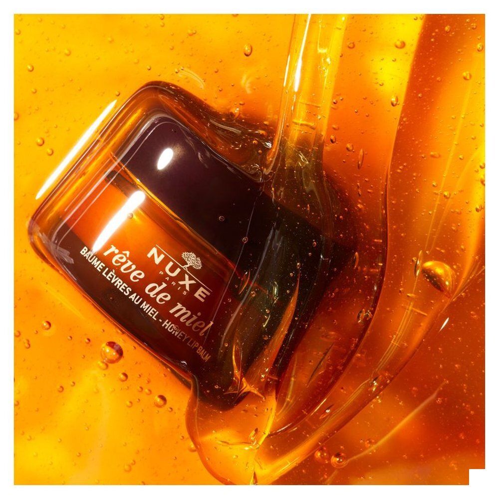 Nuxe Rêve de Miel lippenbalsem, voorkant met productnaam en merk.