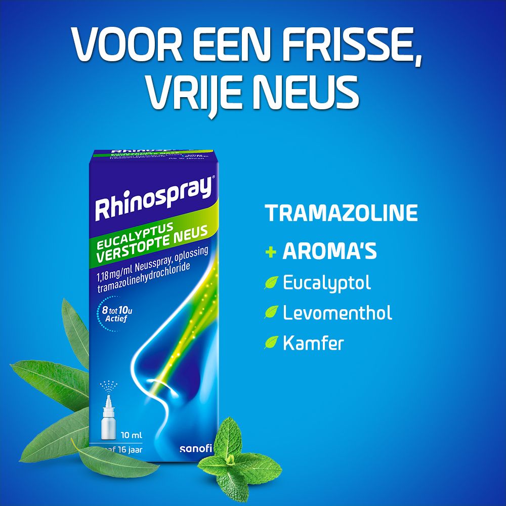 Rhinospray® Eucalyptus Verstopte Neus 1,18 mg/ml | Neusspray