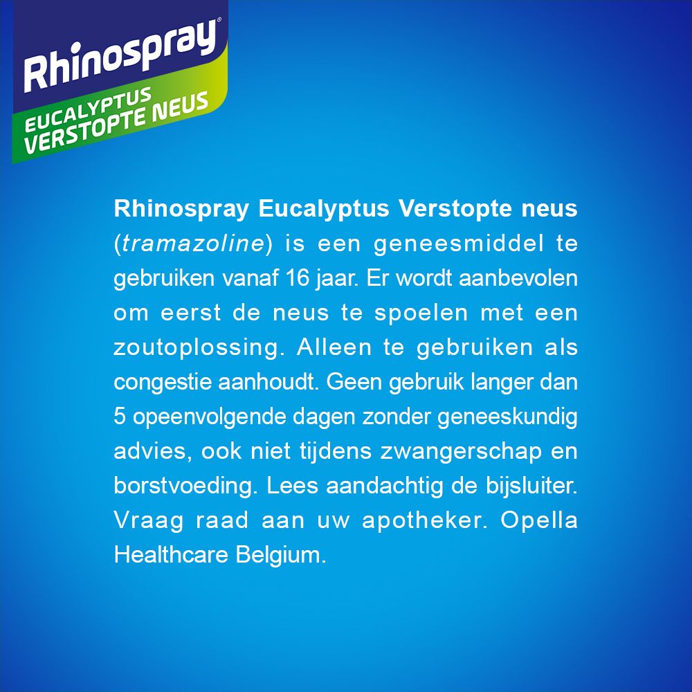 Rhinospray® Eucalyptus Verstopte Neus 1,18 mg/ml | Neusspray