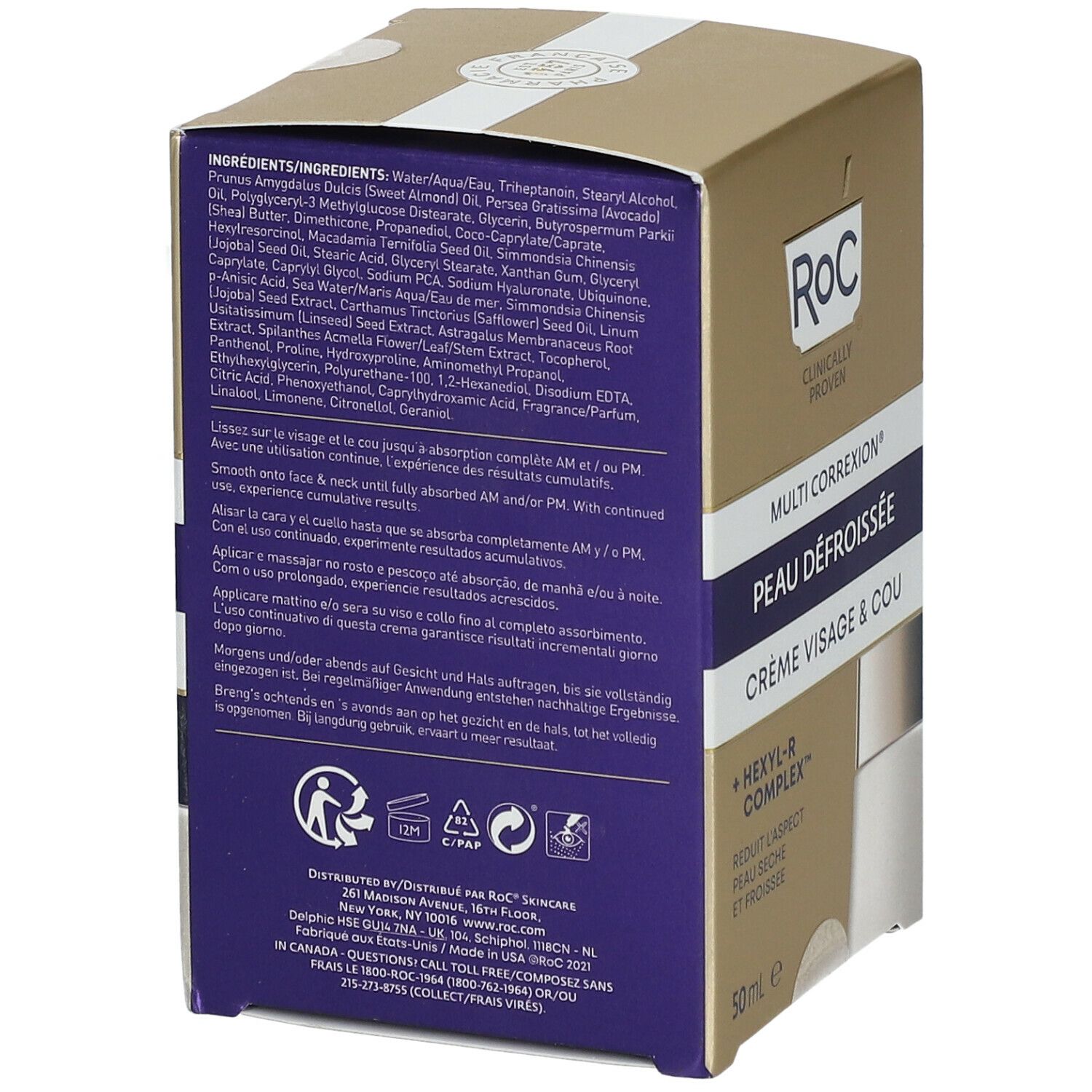RoC® Multi Correxion® Peau Défroissée Crème Visage & Cou