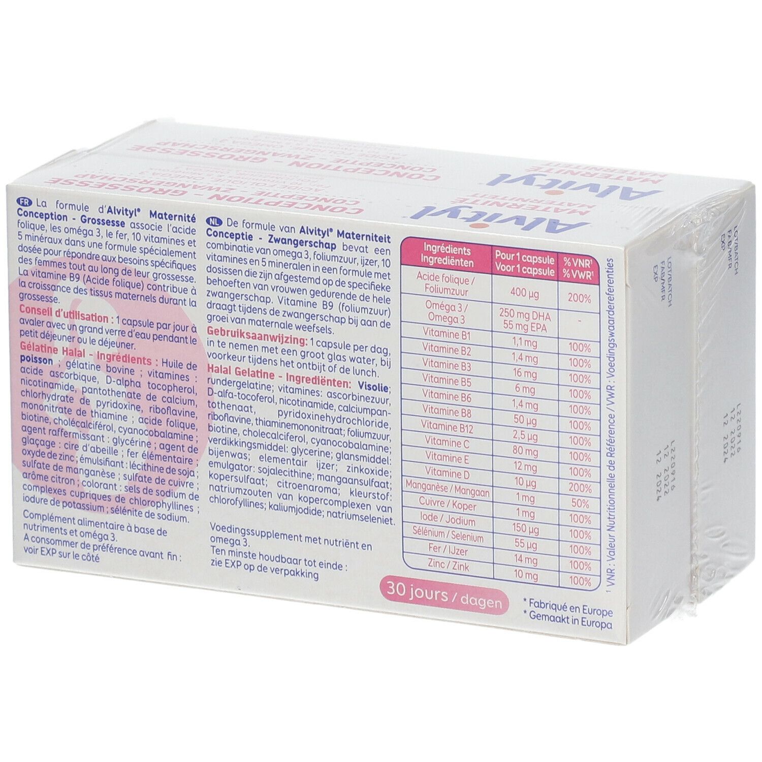 Alvityl® Maternité 2ème - 50 % | Folates et Oméga 3 - Conception - Grossesse