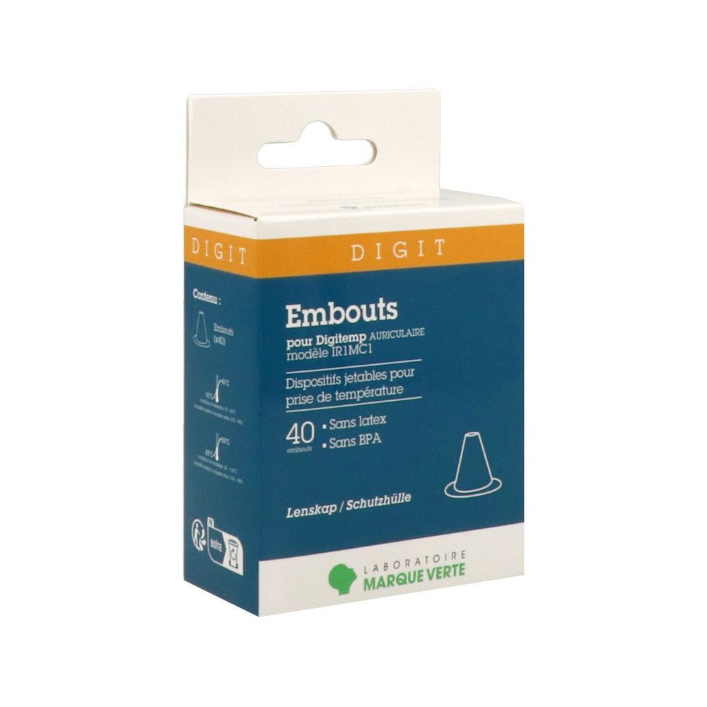 40 embouts jetables pour thermomètre Digit, sans latex, sans BPA.
