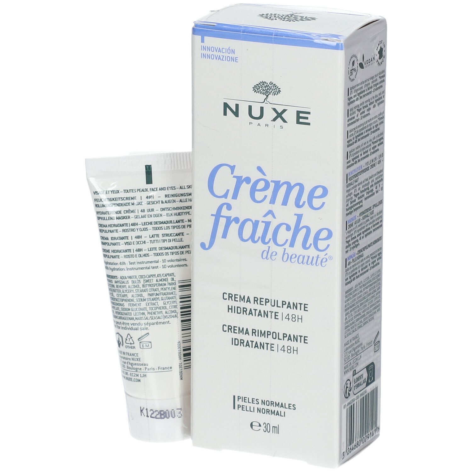 Nuxe Creme Fraiche de Beaute Moisturising Plumping Cream 48h Normal Skin + 3-in-1 15 ml GR
