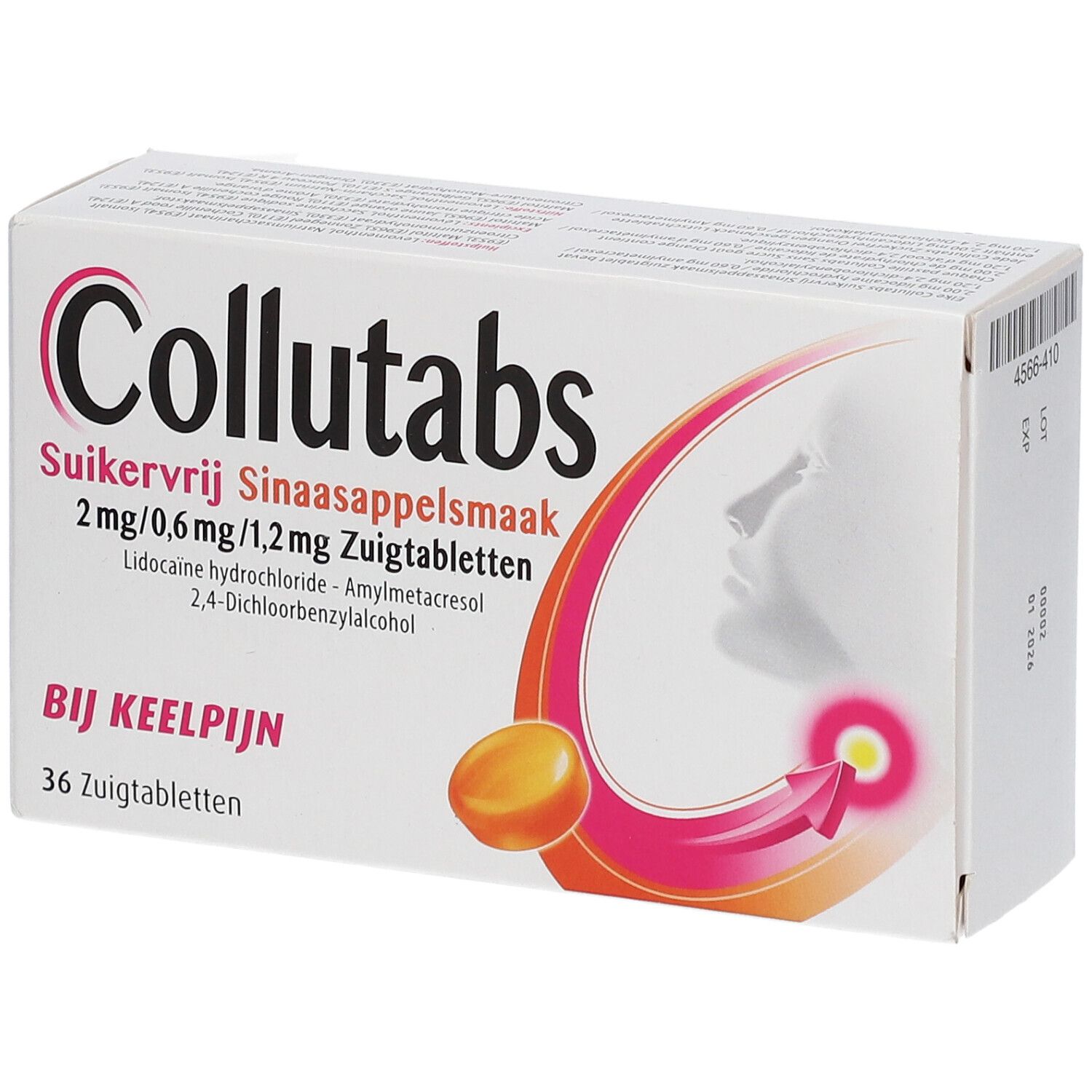 Collutabs Sans Sucre Goût Orange 2mg/0,6mg/1,2mg