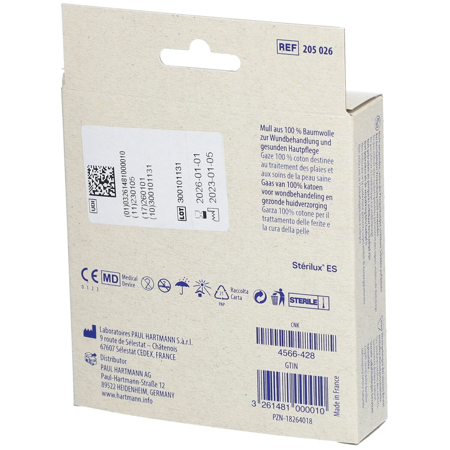 Hartmann NatureCare Cotton Gauze 7,5 cm x 7,5 cm