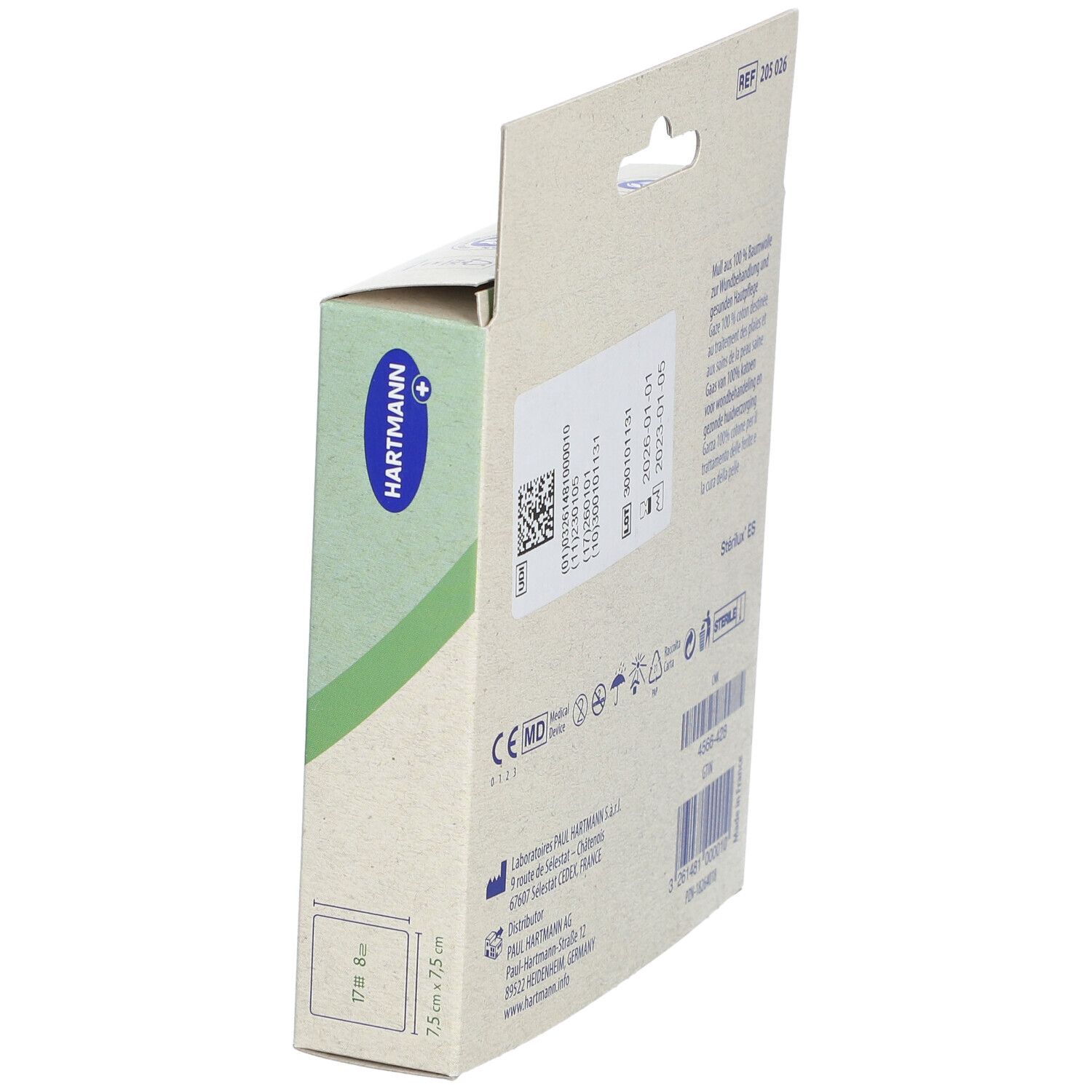 Hartmann NatureCare Cotton Gauze 7,5 cm x 7,5 cm