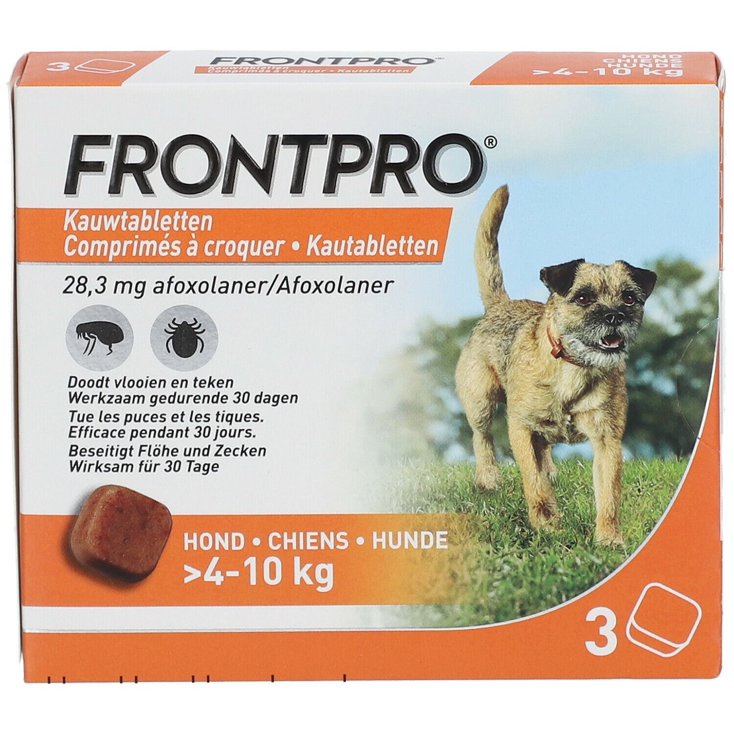 FRONTPRO® Comprimés à Croquer pour Chiens 4-10 kg