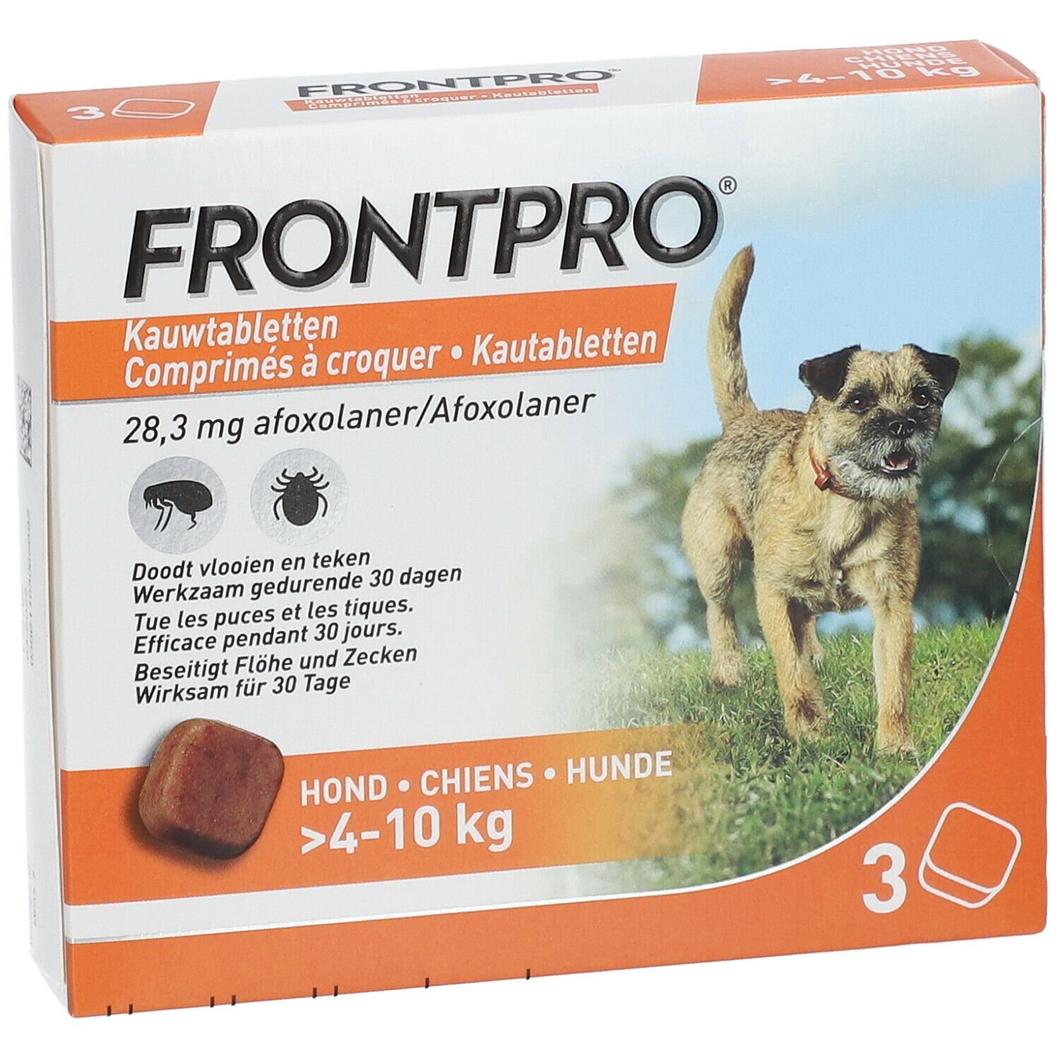 FRONTPRO® Kauwtabletten Hond 4-10 kg