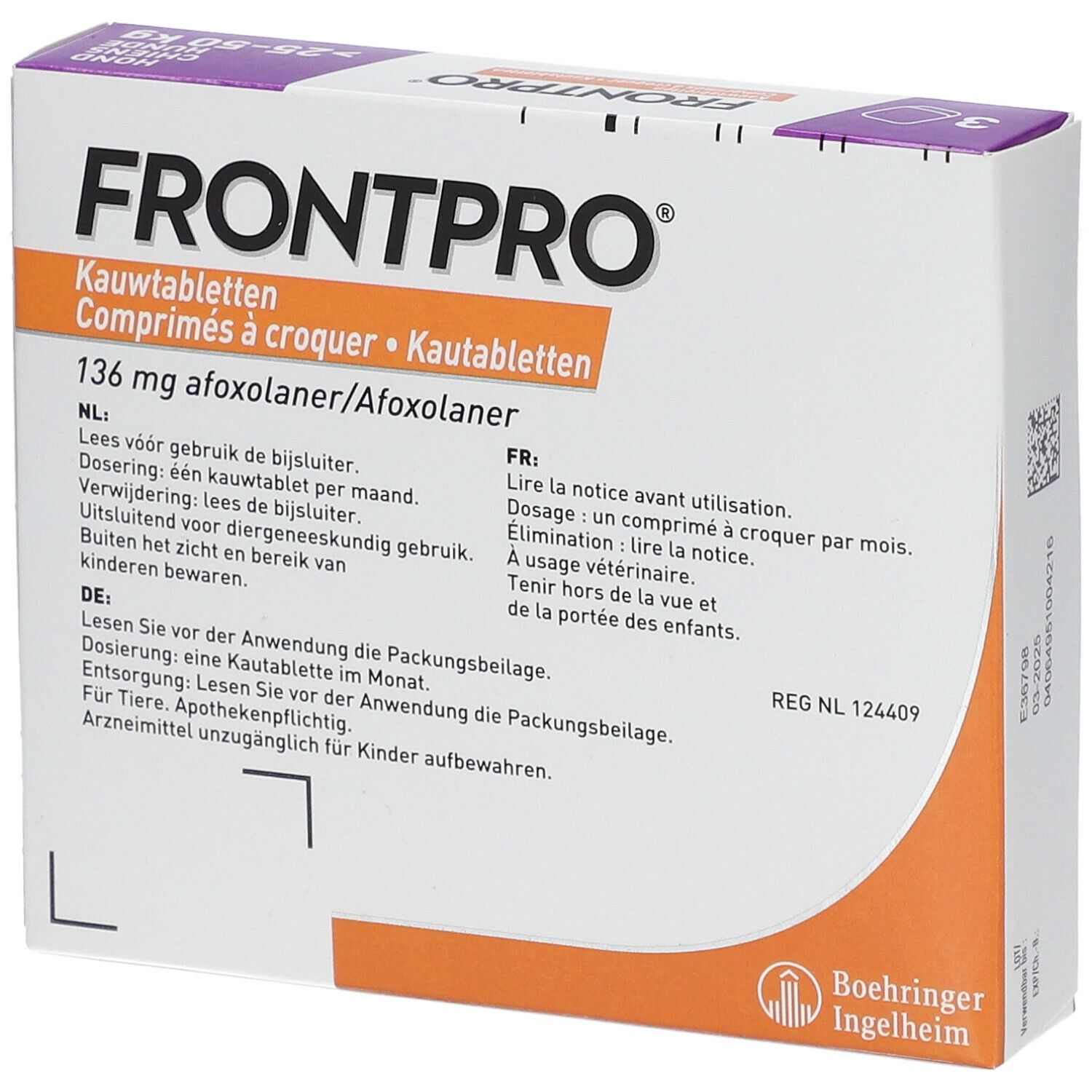 FRONTPRO® Kauwtabletten Hond 25-50 kg