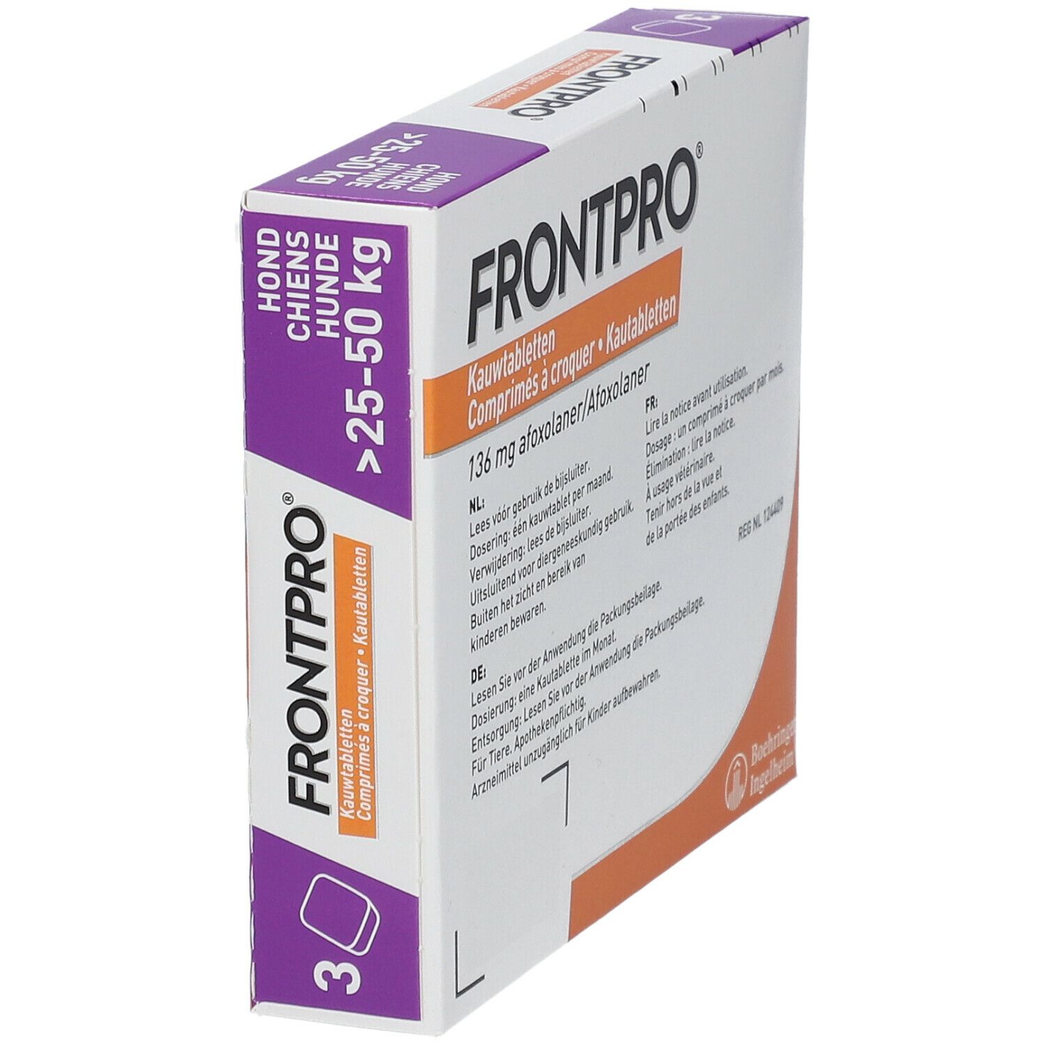 FRONTPRO® Kauwtabletten Hond 25-50 kg