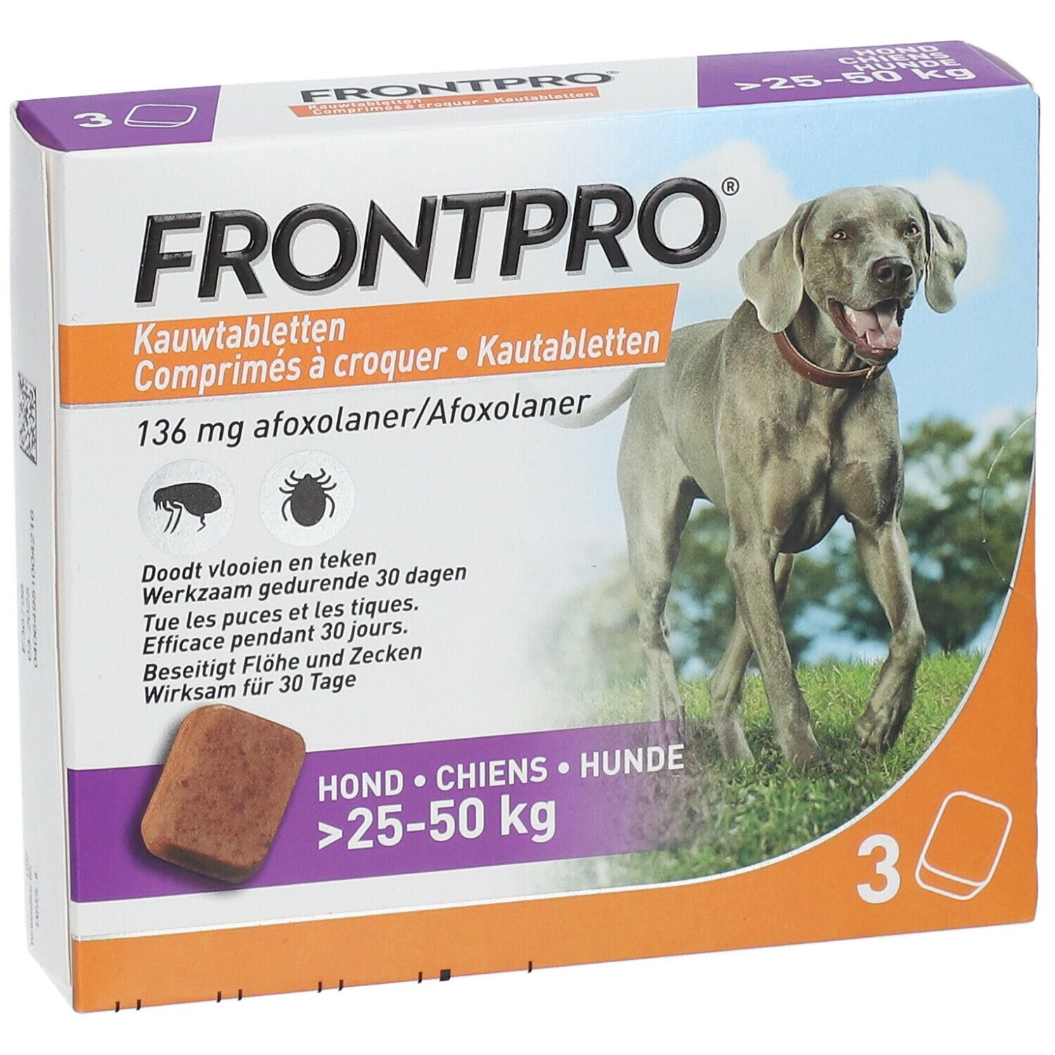 FRONTPRO® Comprimés à Croquer pour Chiens 25-50 kg