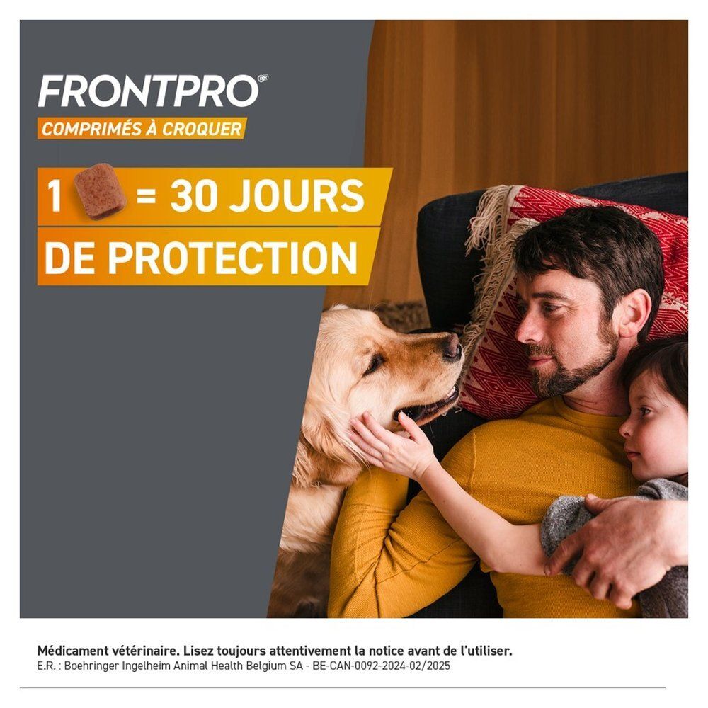 Man met hond in gras, FRONTPRO reclame.