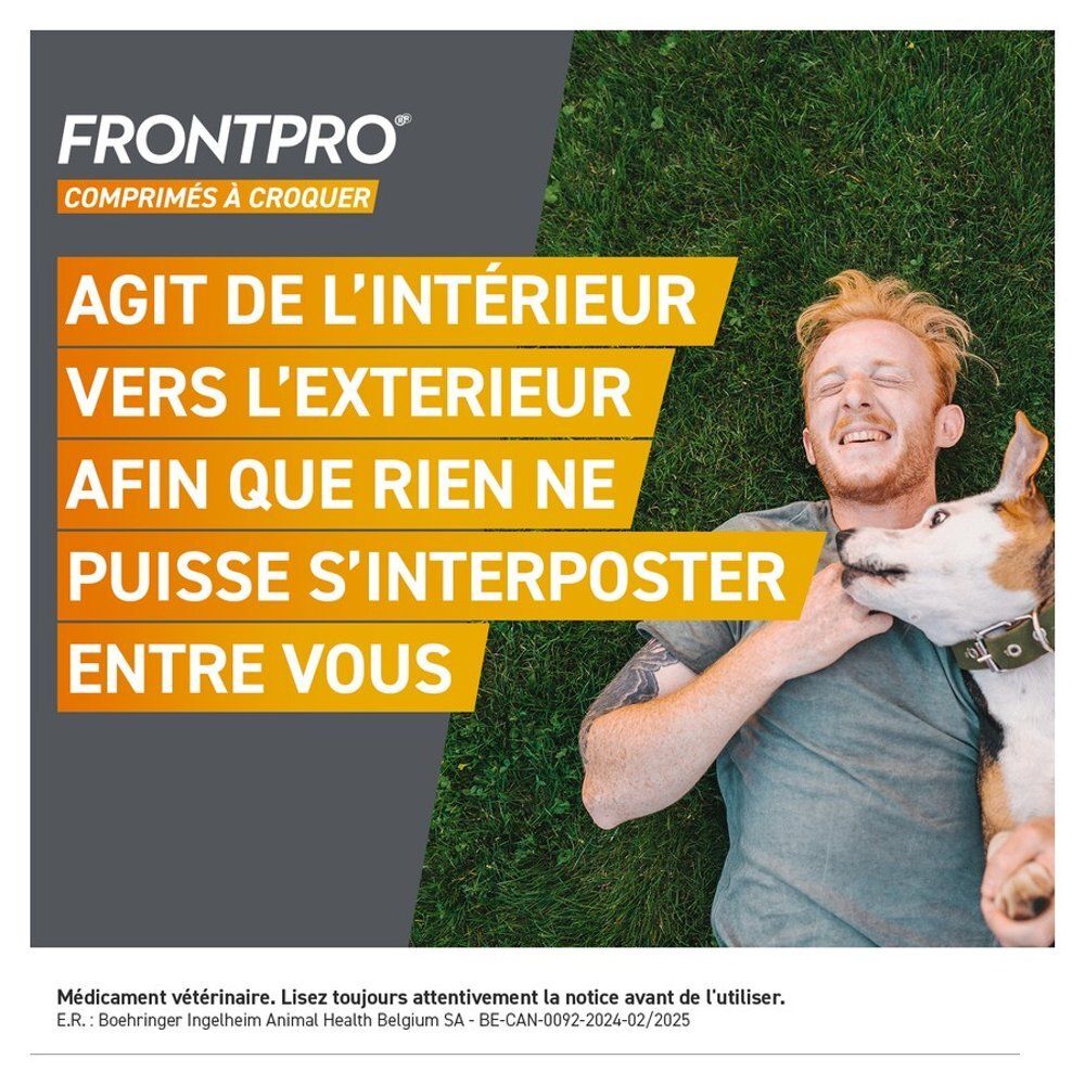 Man en kind met hond, FRONTPRO reclame.