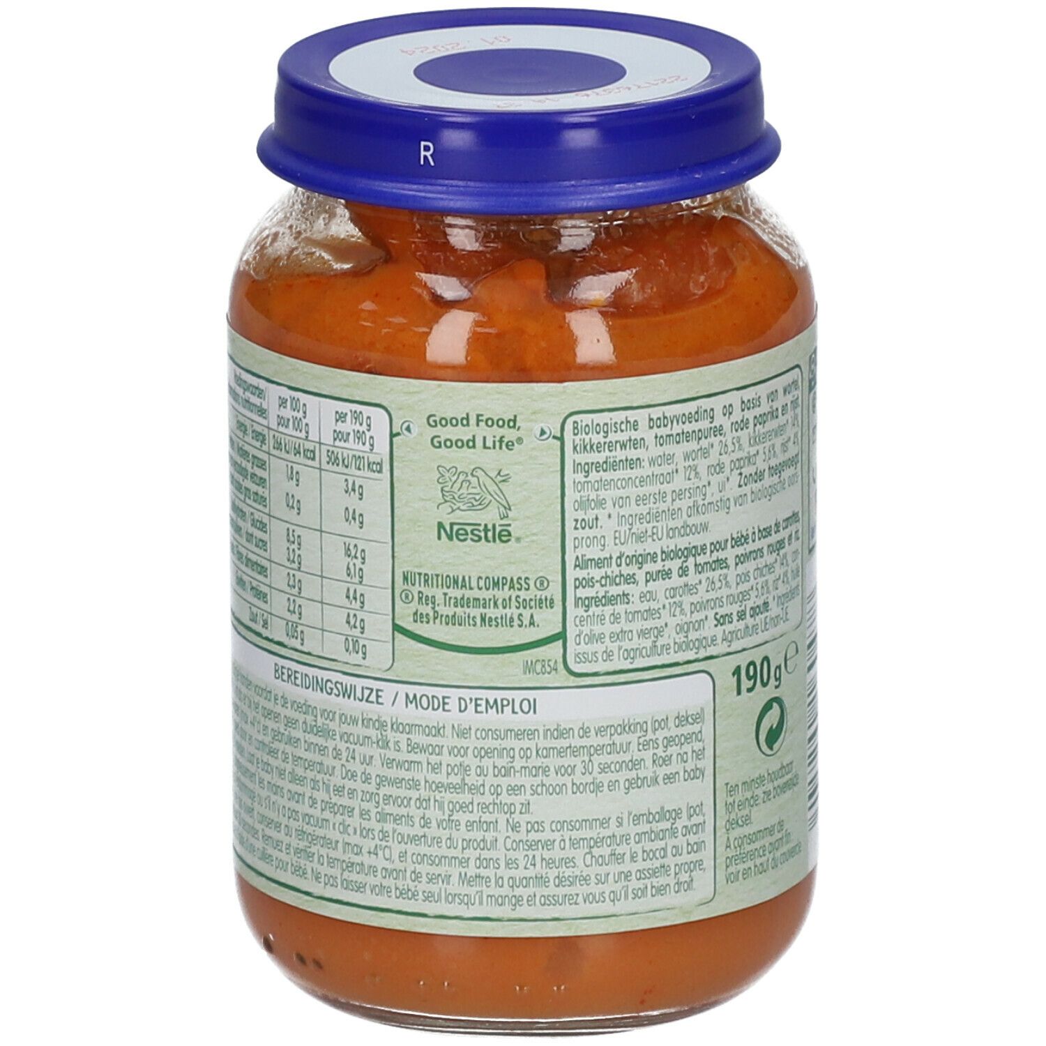 Nestlé® Baby Meal Risotto met Wortel en Kikkererwten Bio