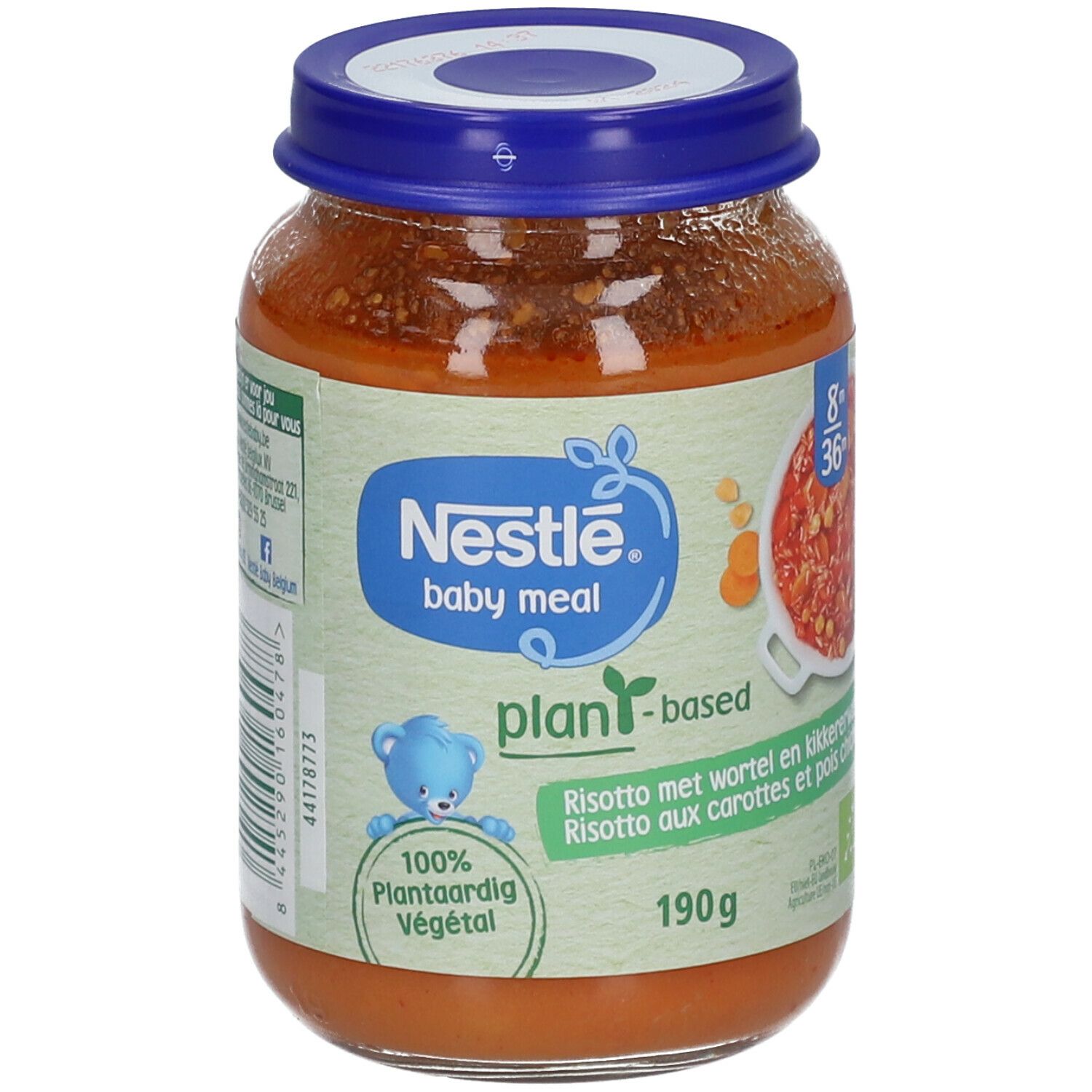 Nestlé® Baby Meal Risotto met Wortel en Kikkererwten Bio