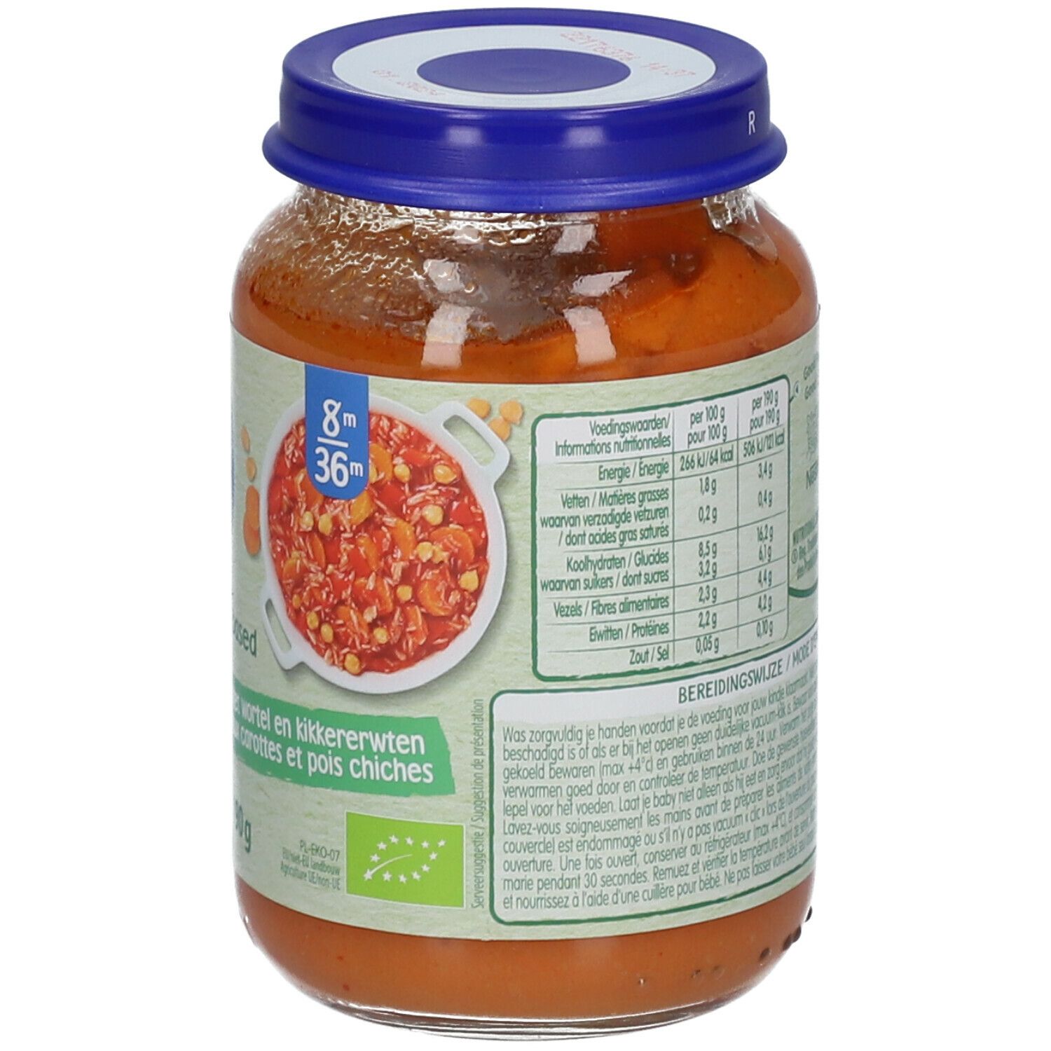Nestlé® Baby Meal Risotto met Wortel en Kikkererwten Bio